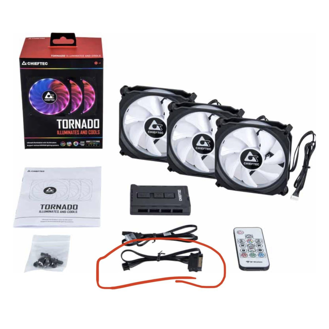 Комплект вентиляторов Chieftec CF-3012 RGB 3-Pack (CF-3012-RGB)
