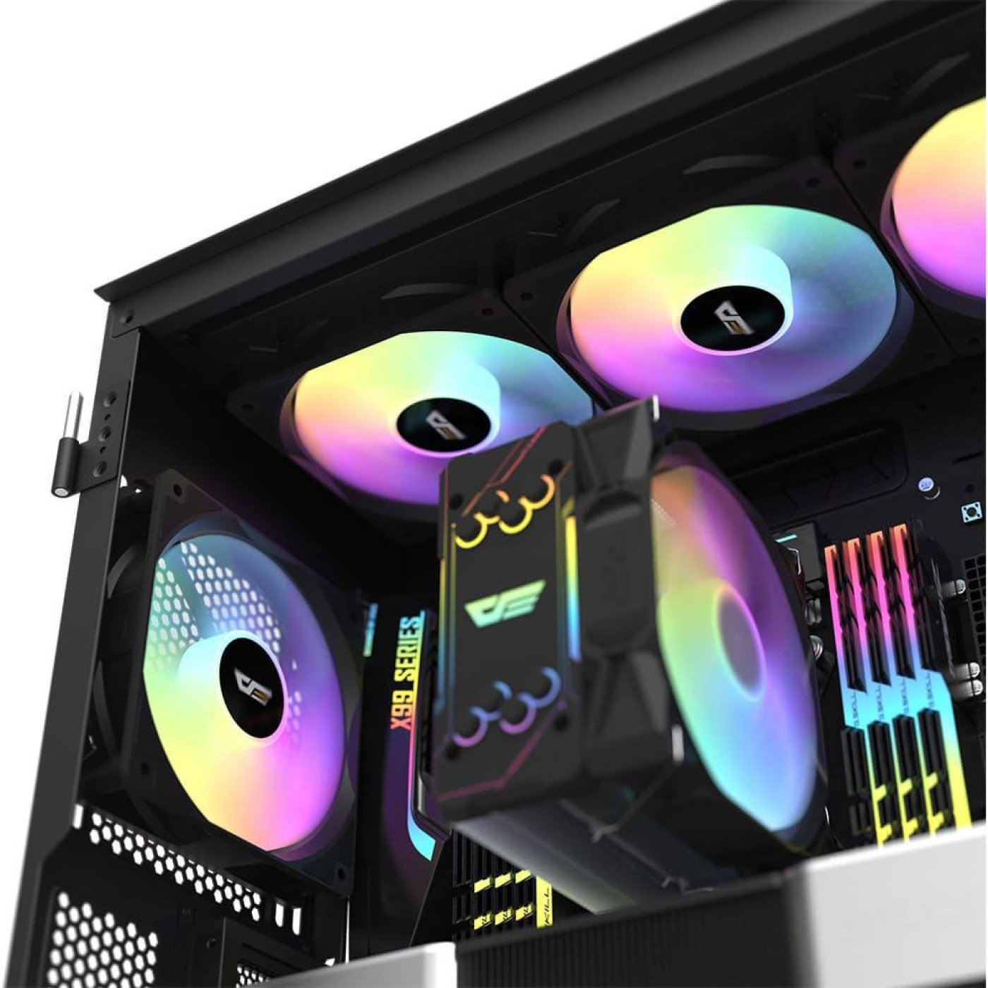 Вентилятор Darkflash CL12 molex 120mm Reinbow LED Black OEM (CL12 molex 120mm Reinbow LED)