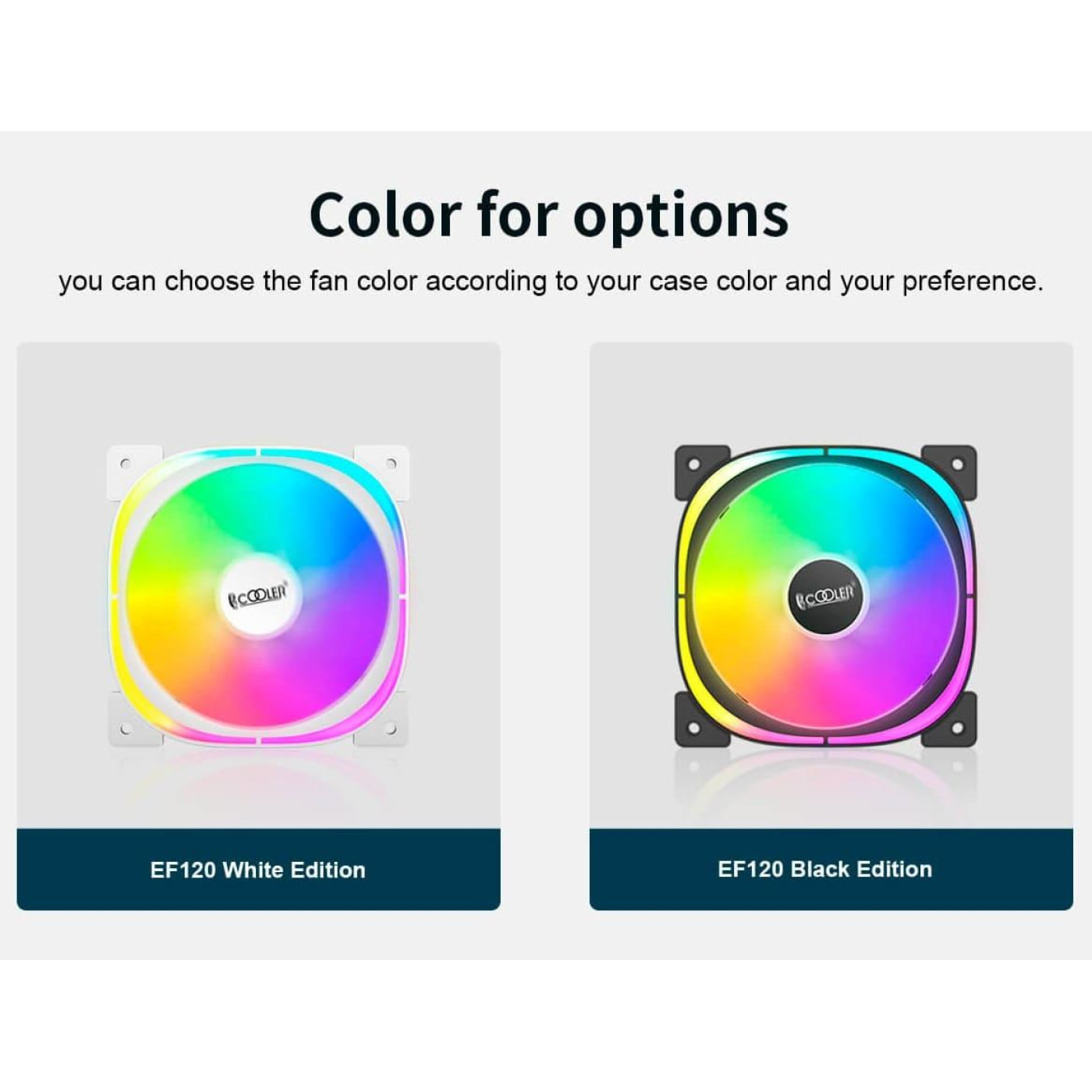 Вентилятор PcCooler EF3 120 ARGB WH (F3-L120WHAM1-GL)