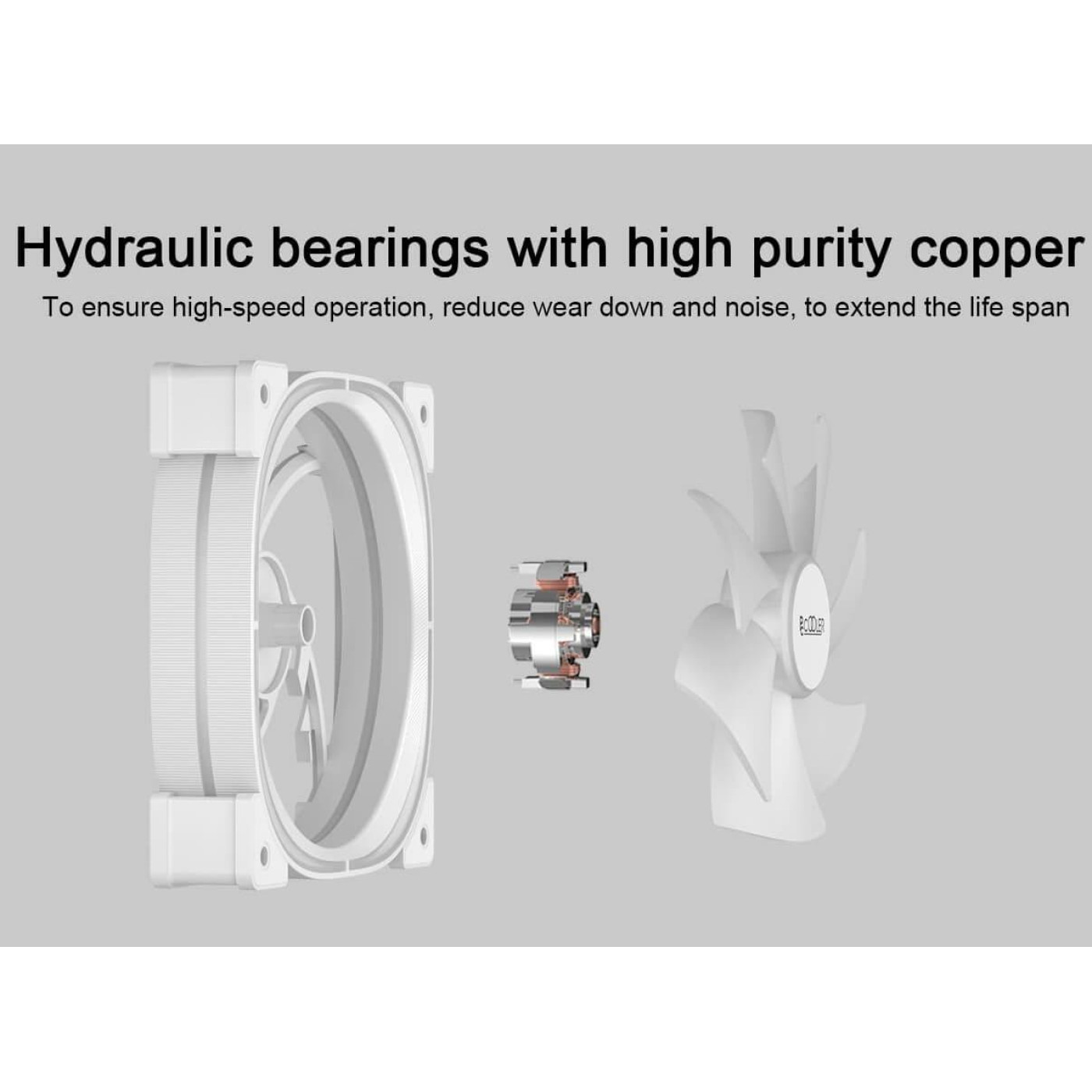 Вентилятор PcCooler EF3 120 ARGB WH (F3-L120WHAM1-GL)