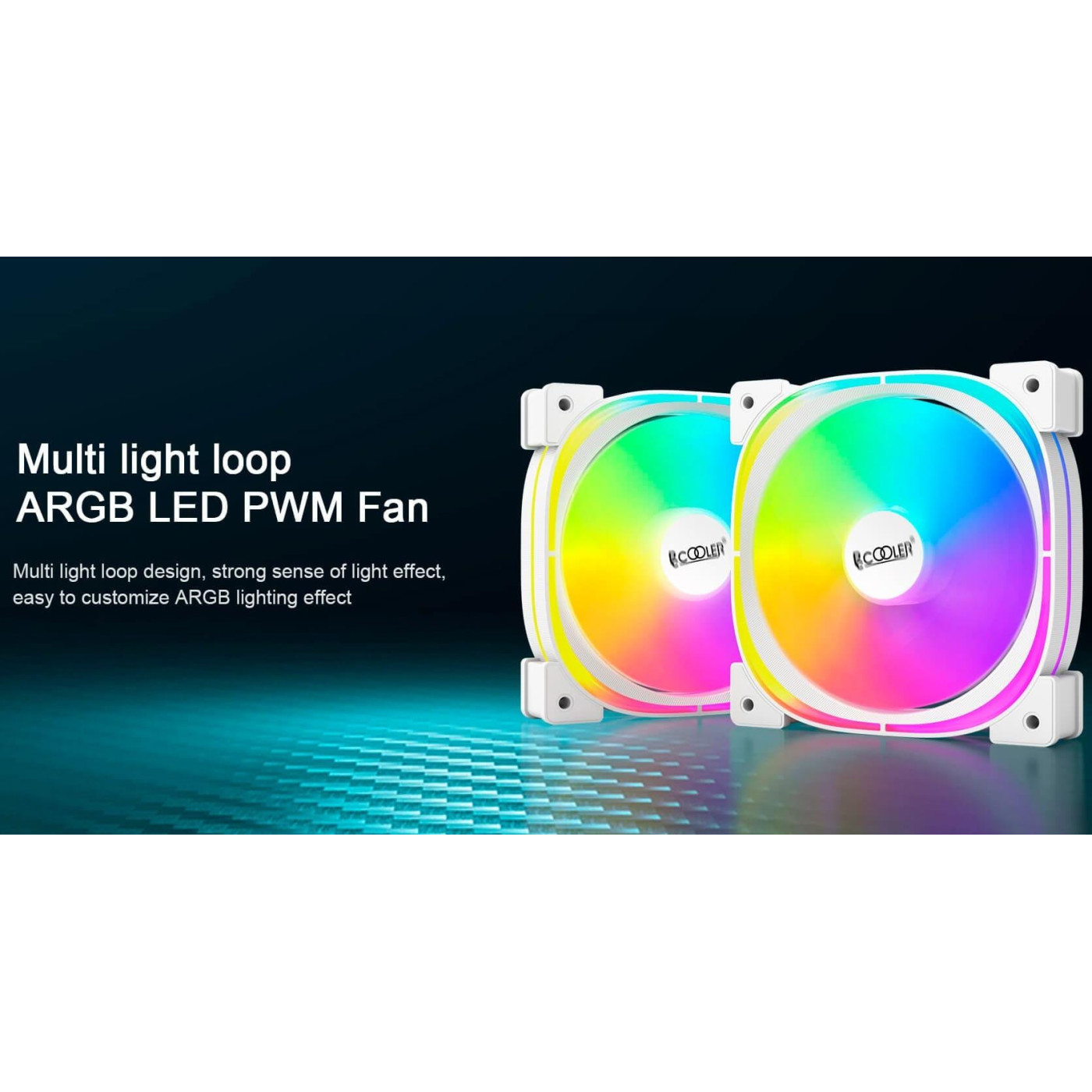 Вентилятор PcCooler EF3 120 ARGB WH (F3-L120WHAM1-GL)