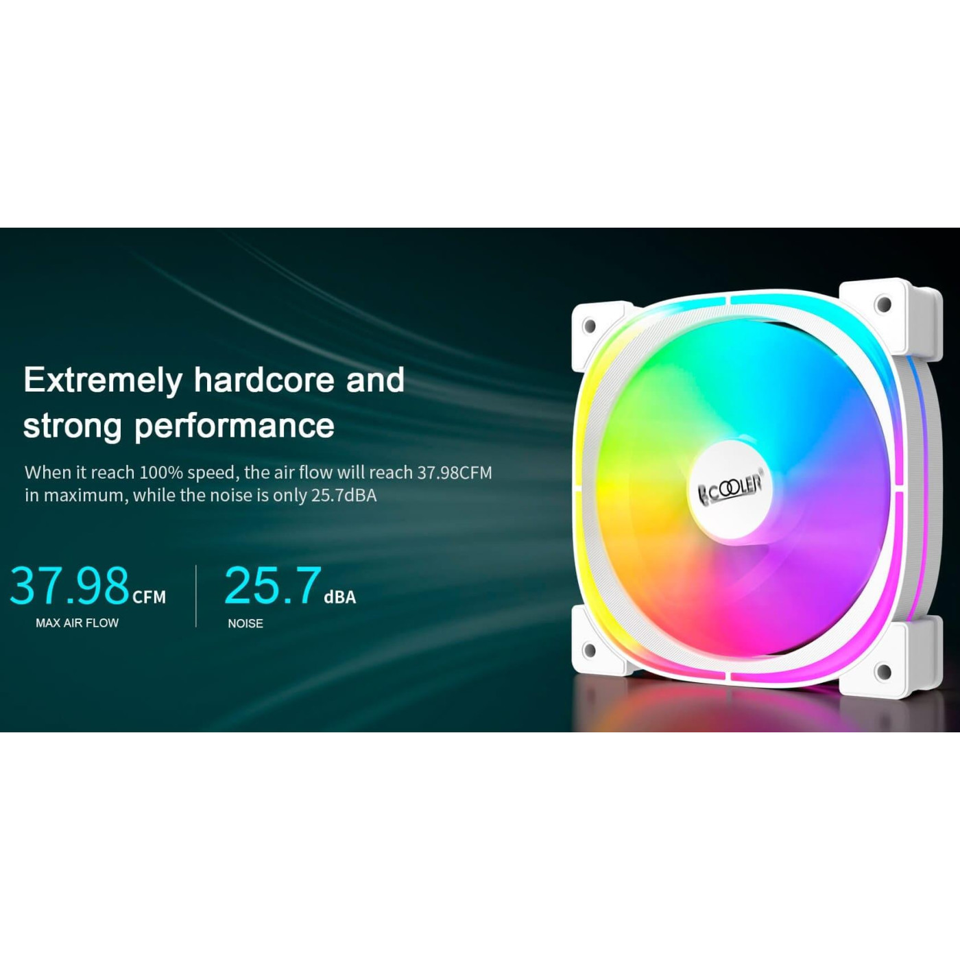 Вентилятор PcCooler EF3 120 ARGB WH (F3-L120WHAM1-GL)