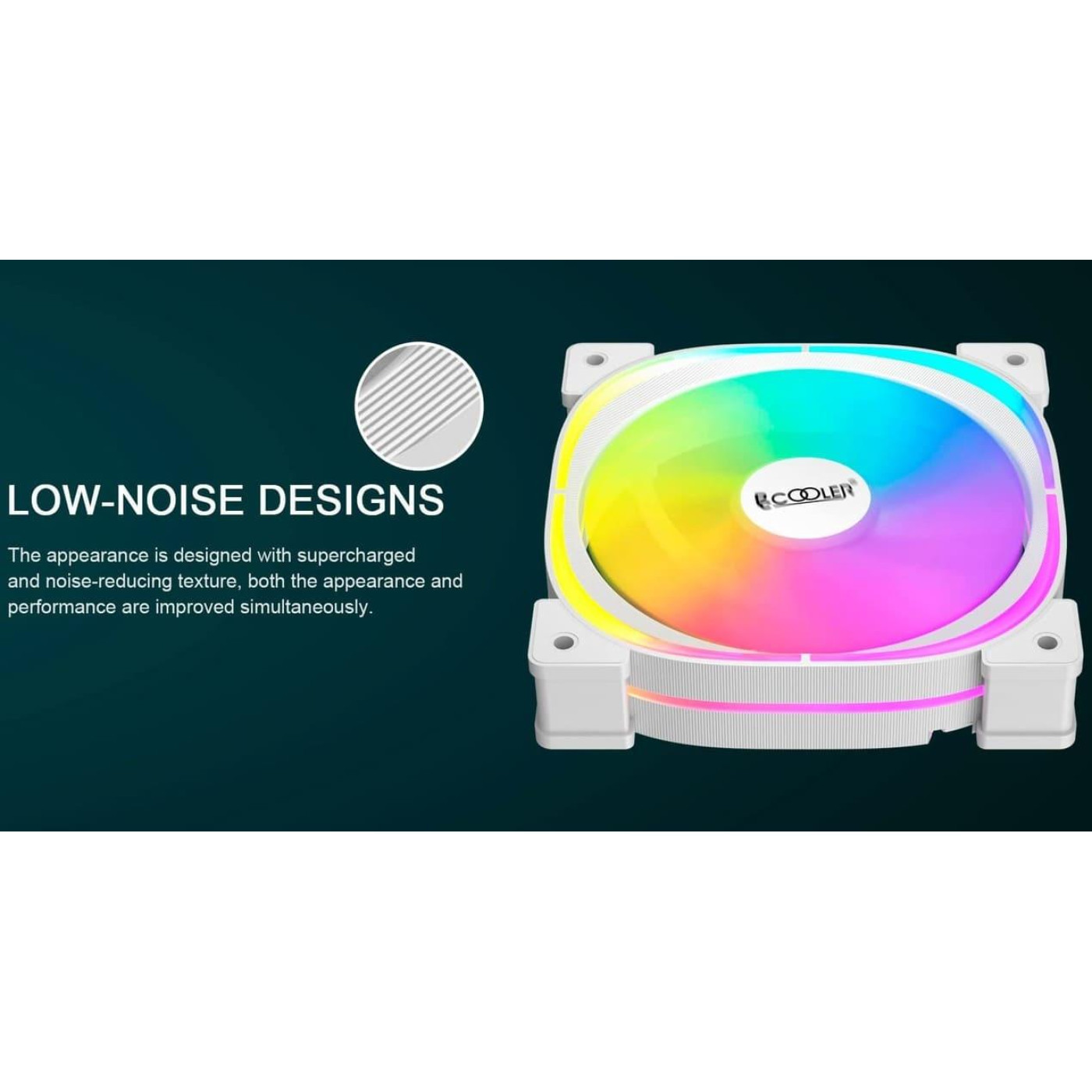Вентилятор PcCooler EF3 120 ARGB WH (F3-L120WHAM1-GL)