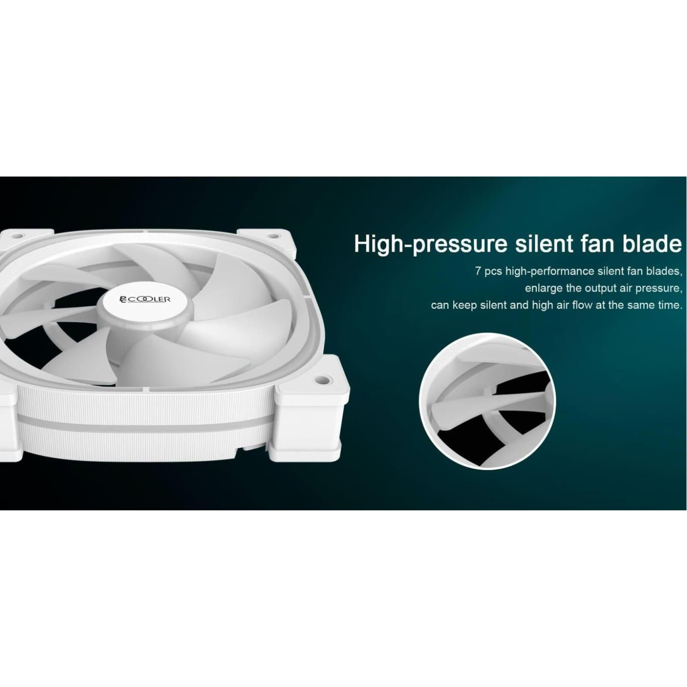 Вентилятор PcCooler EF3 120 ARGB WH (F3-L120WHAM1-GL)