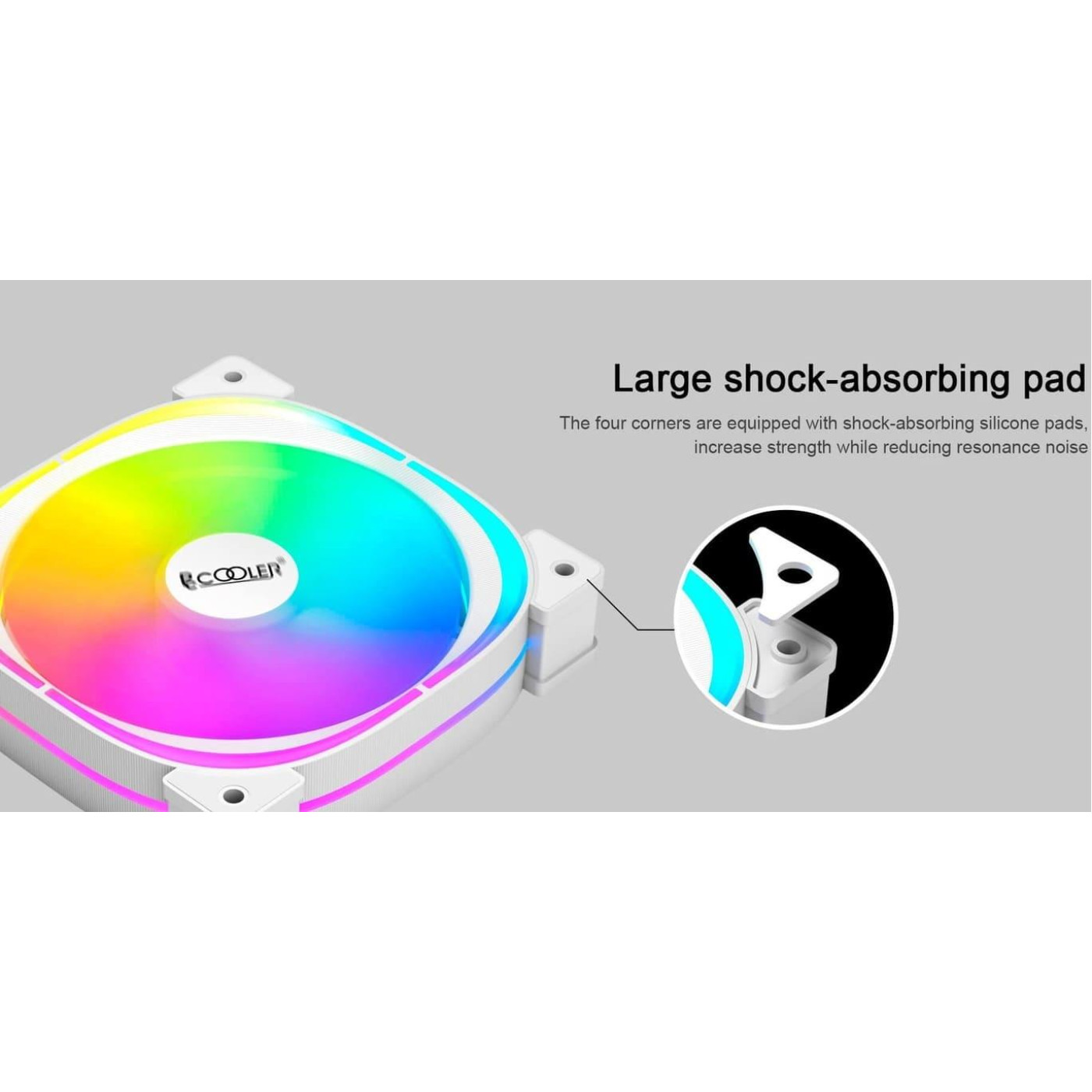 Вентилятор PcCooler EF3 120 ARGB WH (F3-L120WHAM1-GL)