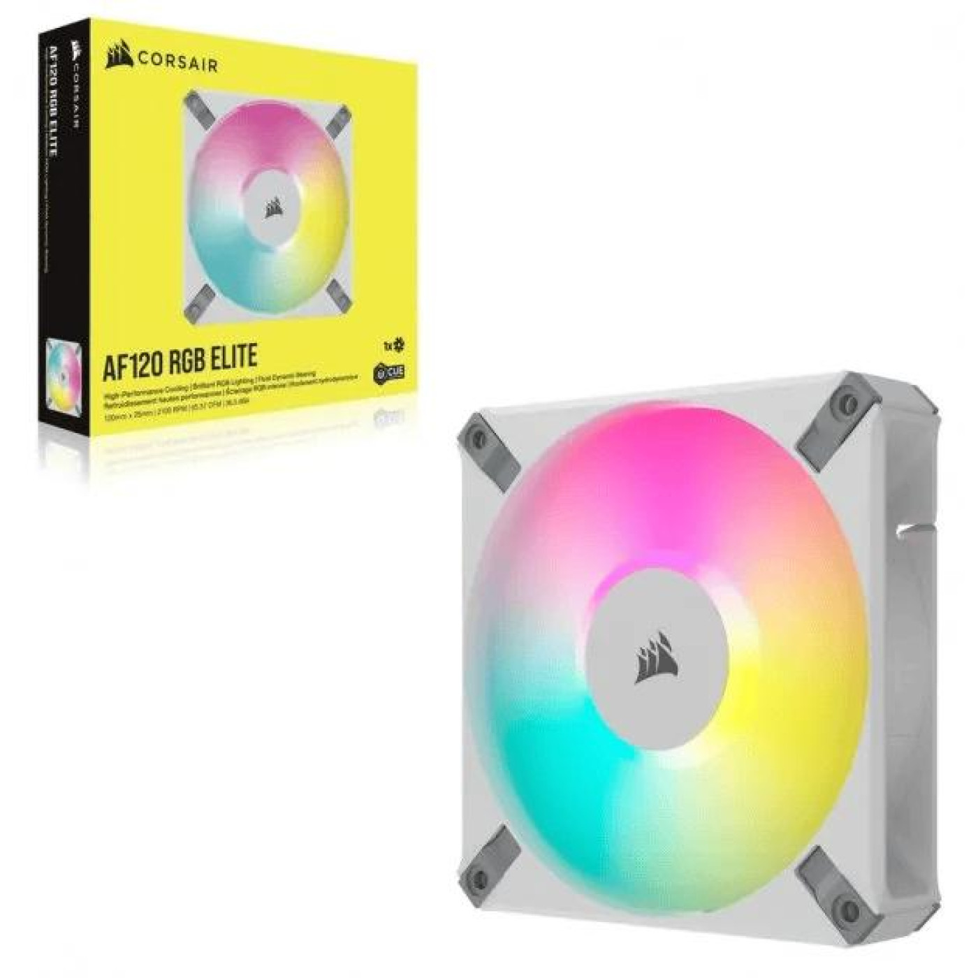 Вентилятор Corsair AF120 RGB Elite White (CO-9050157-WW) Б/у