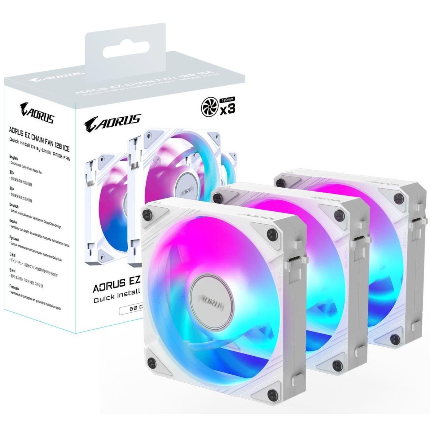 Вентилятор Gigabyte 120MM ARGB ICE (GP-ECFAN1203 ICE)