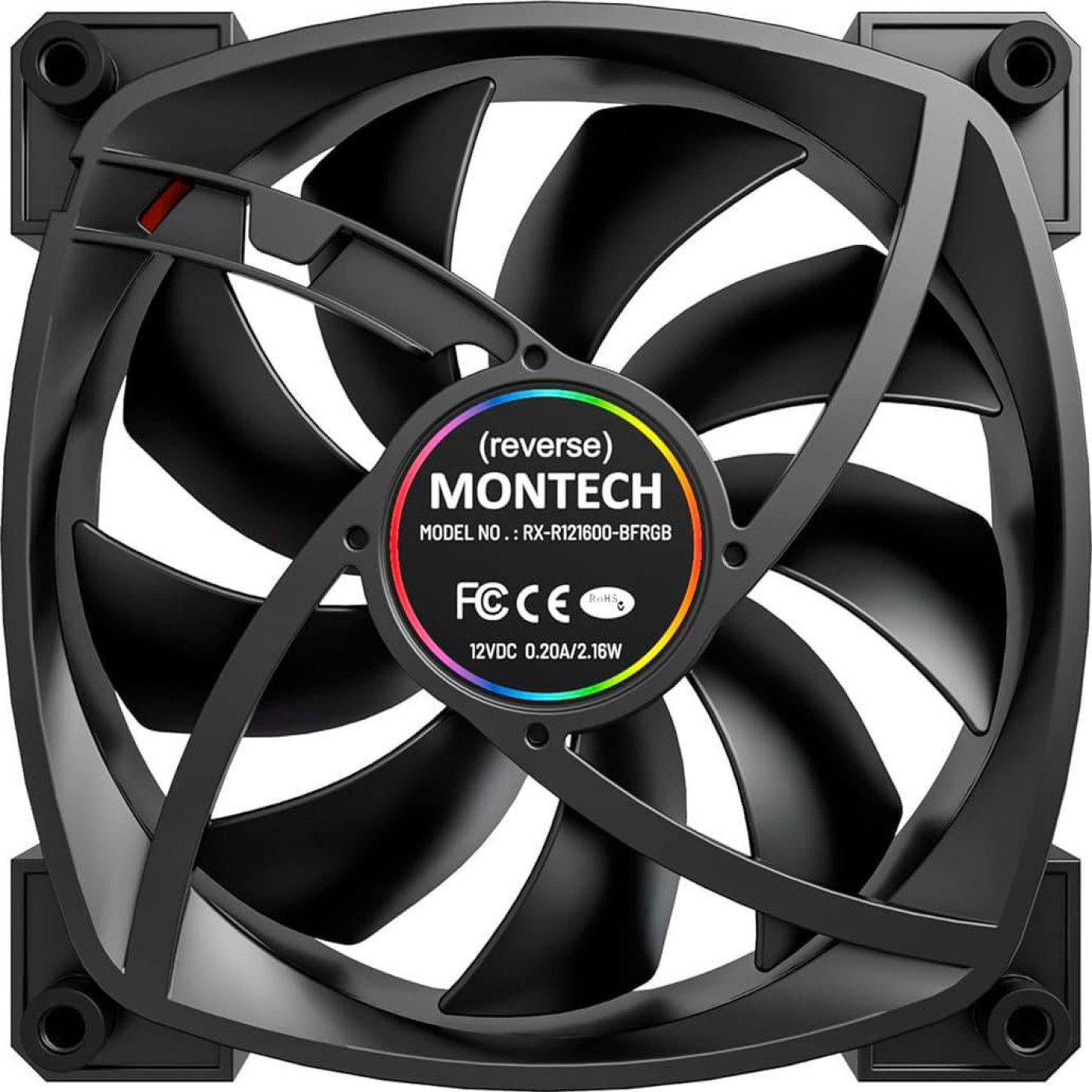 Вентилятор MONTECH 120MM RX120 Reverse PWM BLACK (RX120 PWM BLACK)