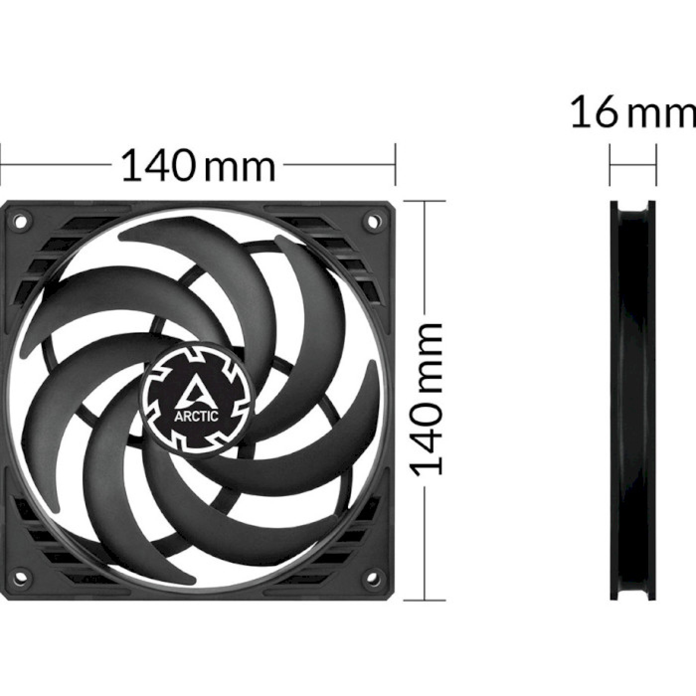 Вентилятор Arctic P14 SLIM PWM PST (ACFAN00268A)