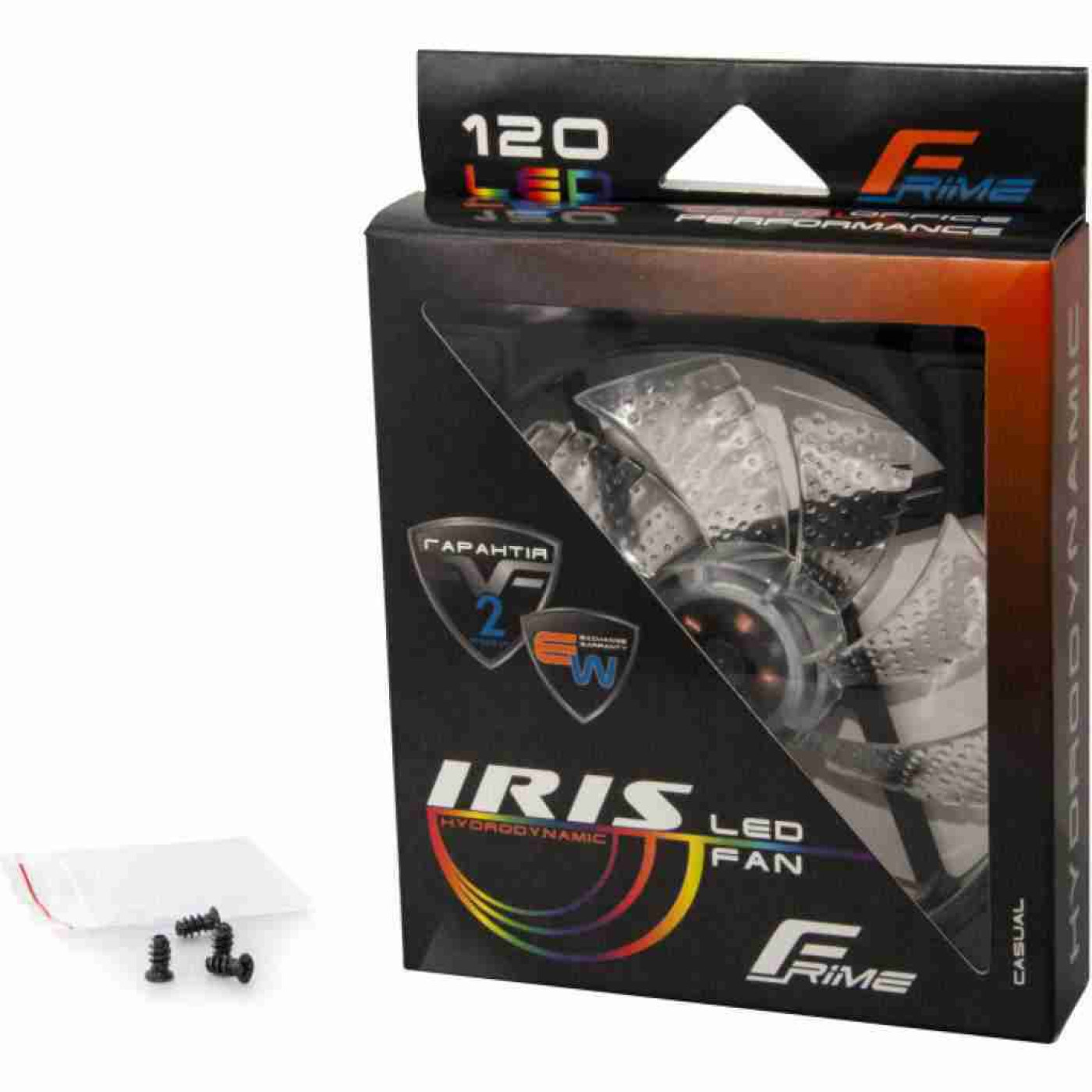 Вентилятор Frime Iris LED Fan 15LED Orange (FLF-HB120O15)