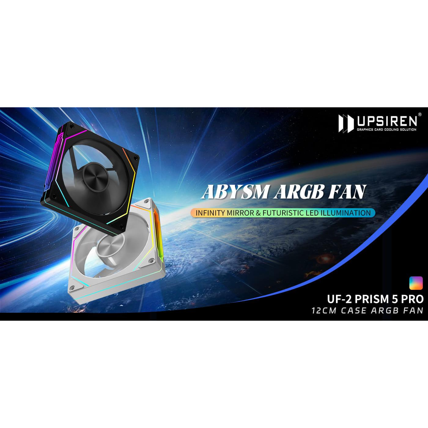 Вентилятор UPSIREN UF-2 PRISM 5 PRO BLACK REGULAR (UF-2 PRISM 5 PRO BLACK REGULAR) Б/в