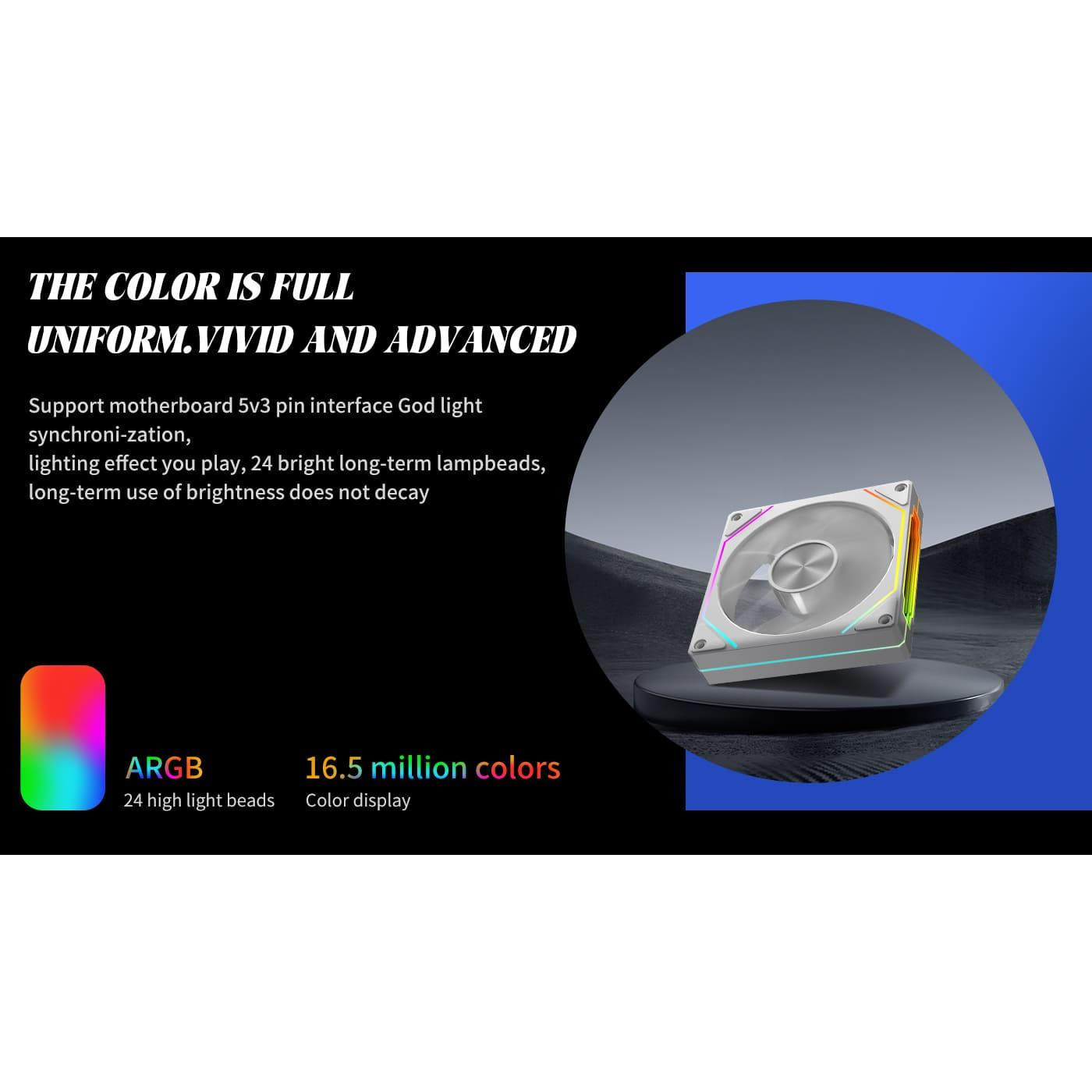 Вентилятор UPSIREN UF-2 PRISM 5 PRO BLACK REGULAR (UF-2 PRISM 5 PRO BLACK REGULAR) Б/в