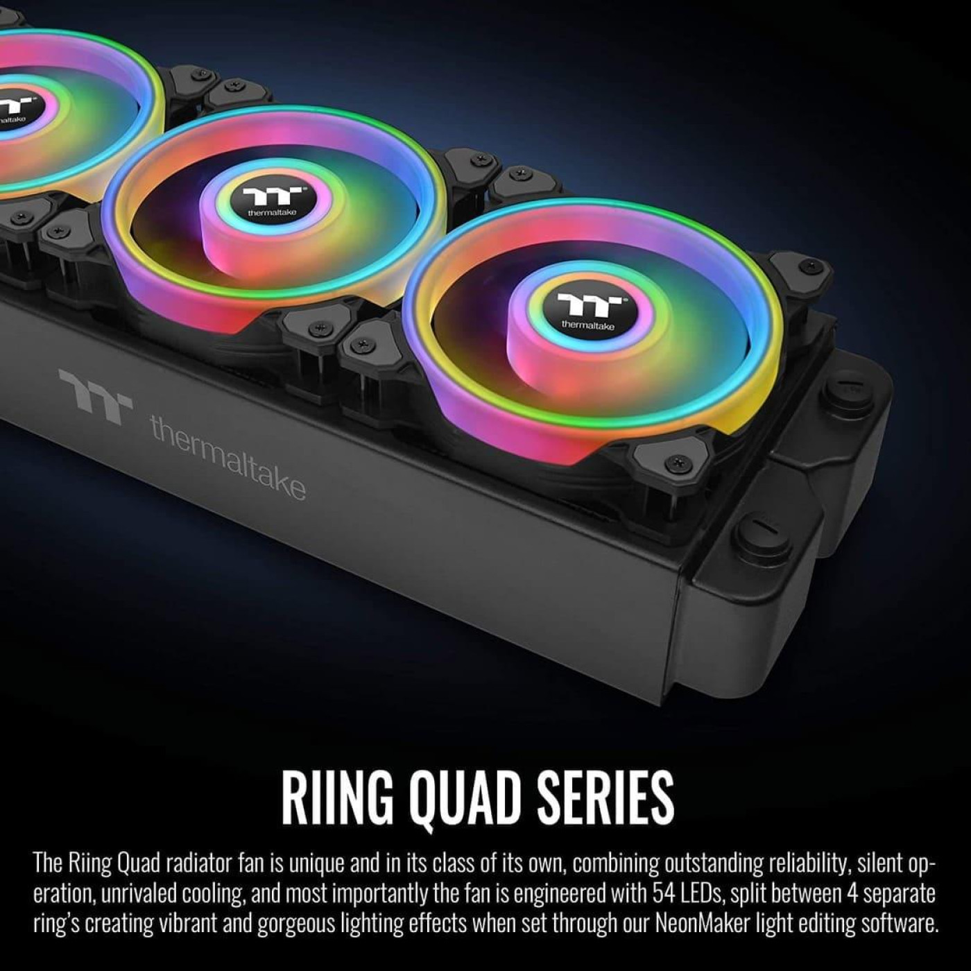 Вентилятор Thermaltake Riing Quad 14 RGB Radiator Fan TT Premium Edition (CL-F089-PL14SW-C)