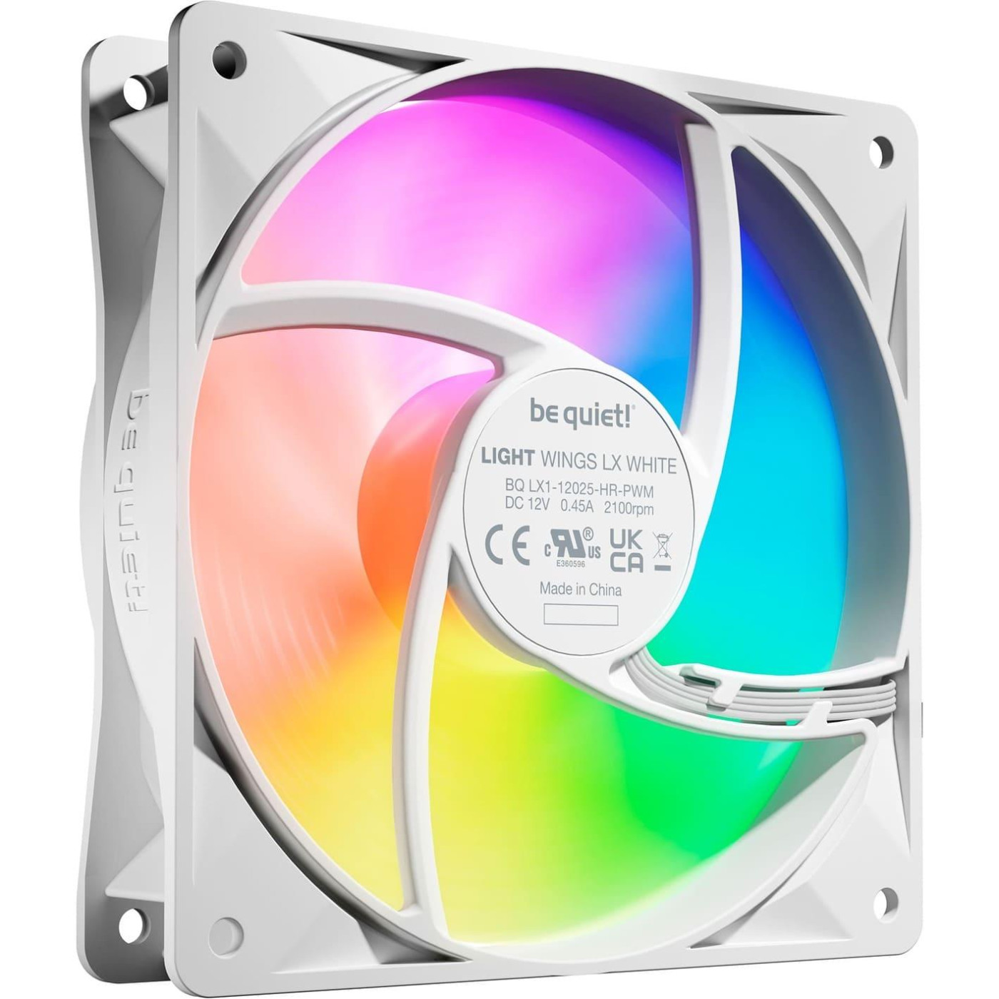 Комплект вентиляторів Be quiet! LIGHT WINGS LX 120mm PWM high-speed білий в комплекті 3 шт.(BL125) (BL125)