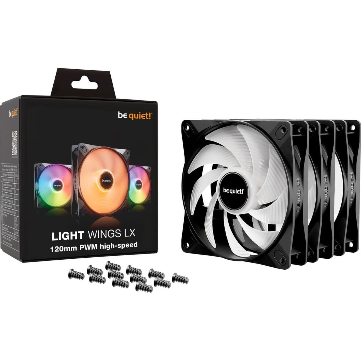 Комплект вентиляторів Be quiet! LIGHT WINGS LX 120mm PWM high-speed 3 шт (BL124)