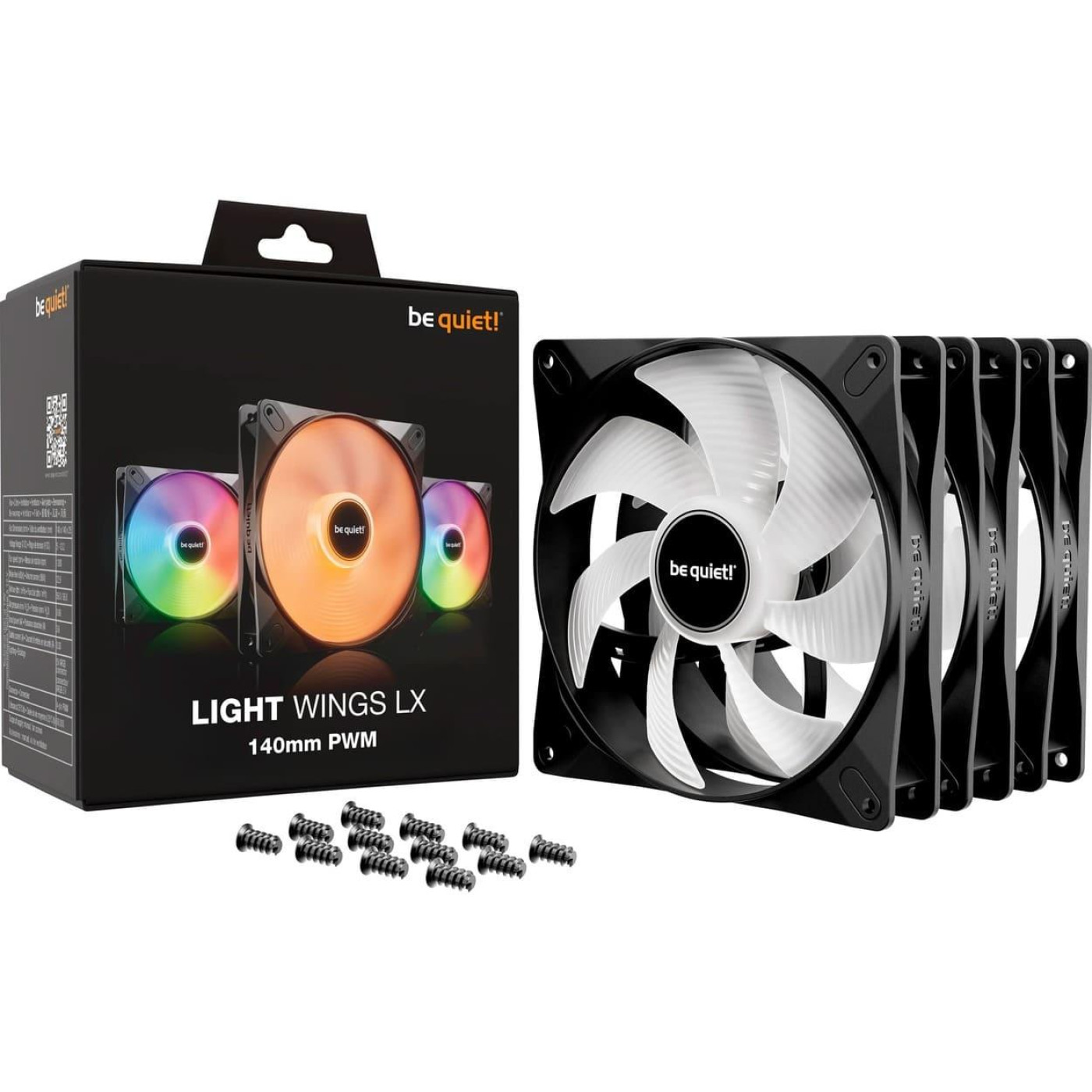 Комплект вентиляторів Be quiet! LIGHT WINGS LX 140mm PWM 3 шт (BL127)