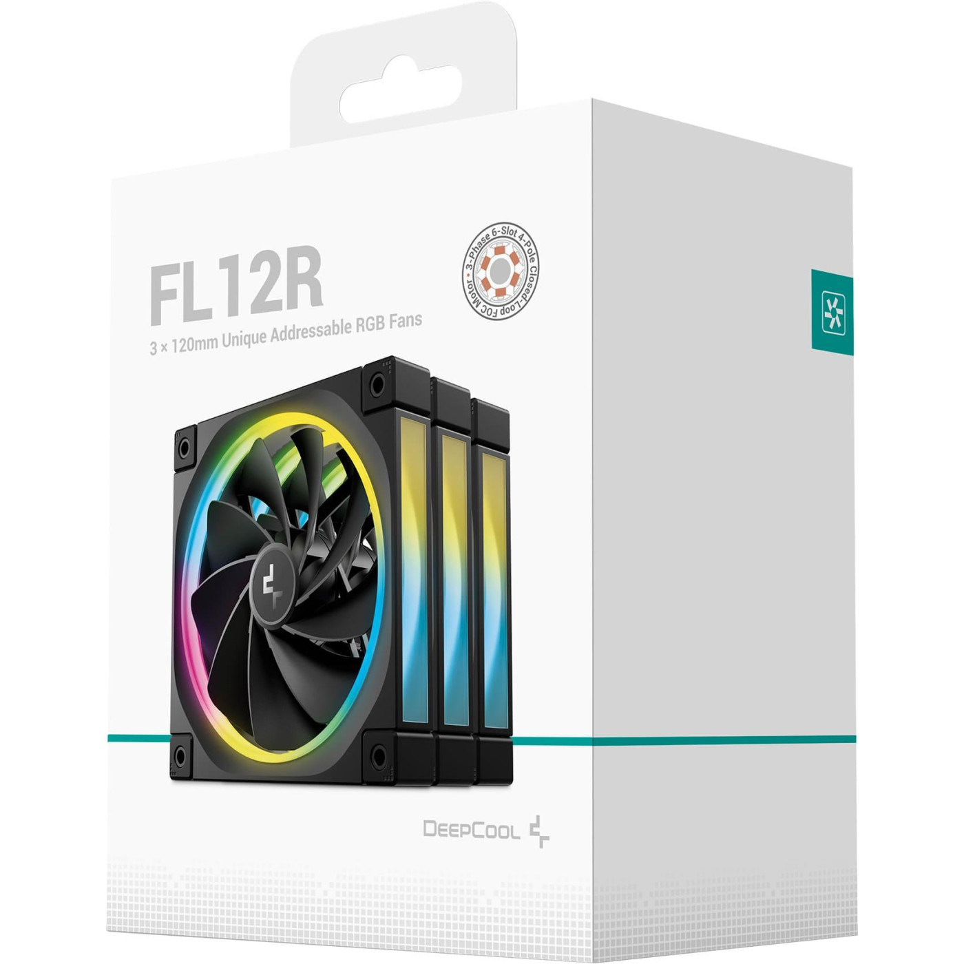 Комплект вентиляторов Deepcool FL12R 3IN1 120мм ARGB Reverse (R-FL12R-BKAPN3-G)