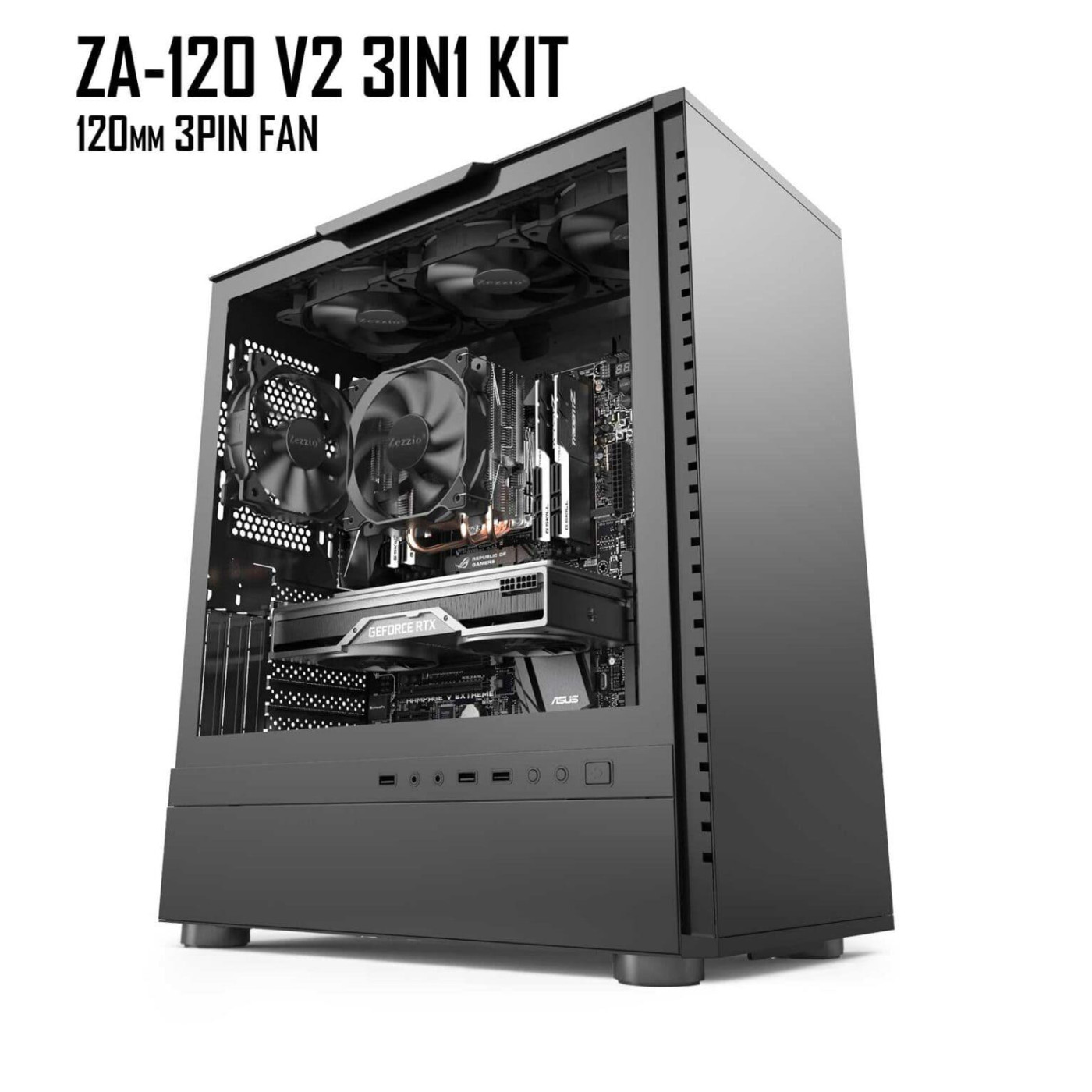 Вентилятор Zezzio ZA-120 V2 3in1 ZA-120 V2 3 in 1 Kit)