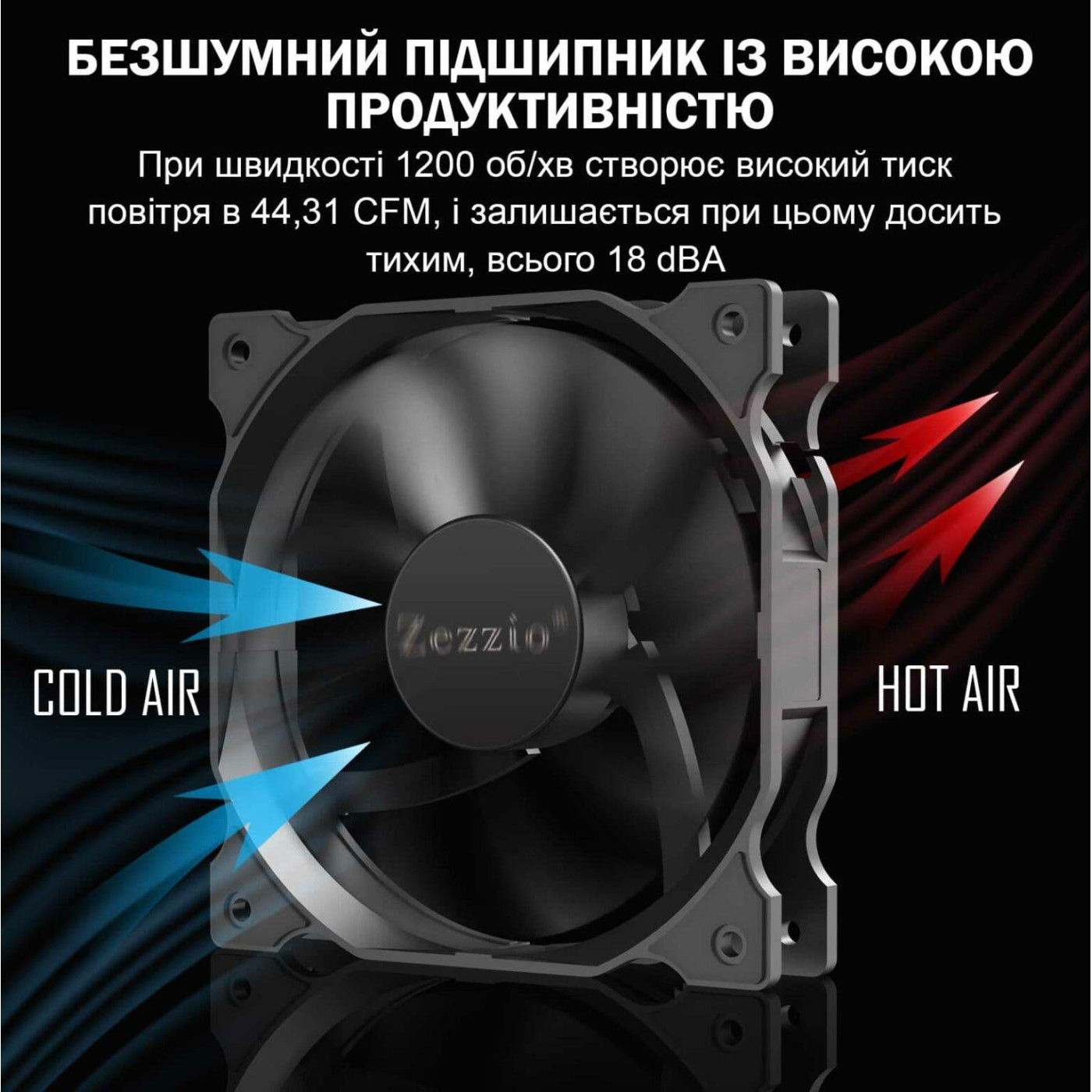 Вентилятор Zezzio ZA-120 V2 3in1 ZA-120 V2 3 in 1 Kit)