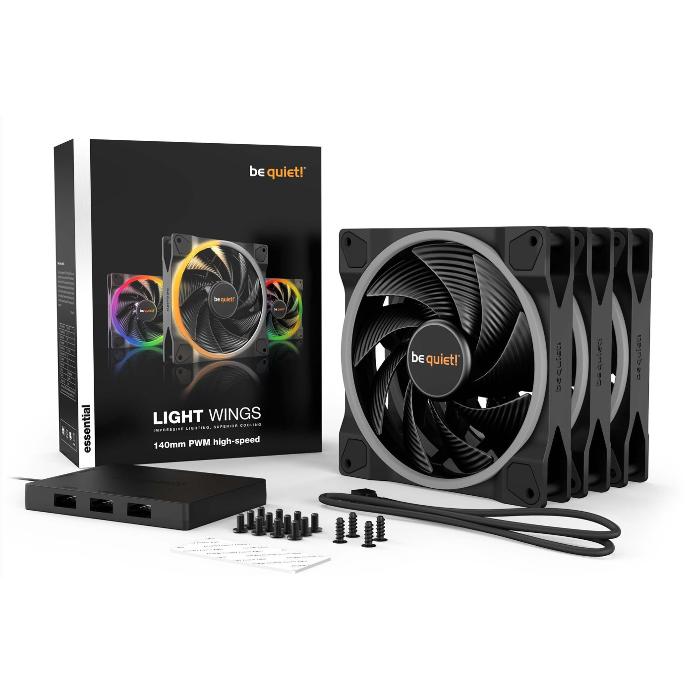 Комплект вентиляторів Be quiet! Light Wings 140mm PWM High-Speed 3 pack (BL079)