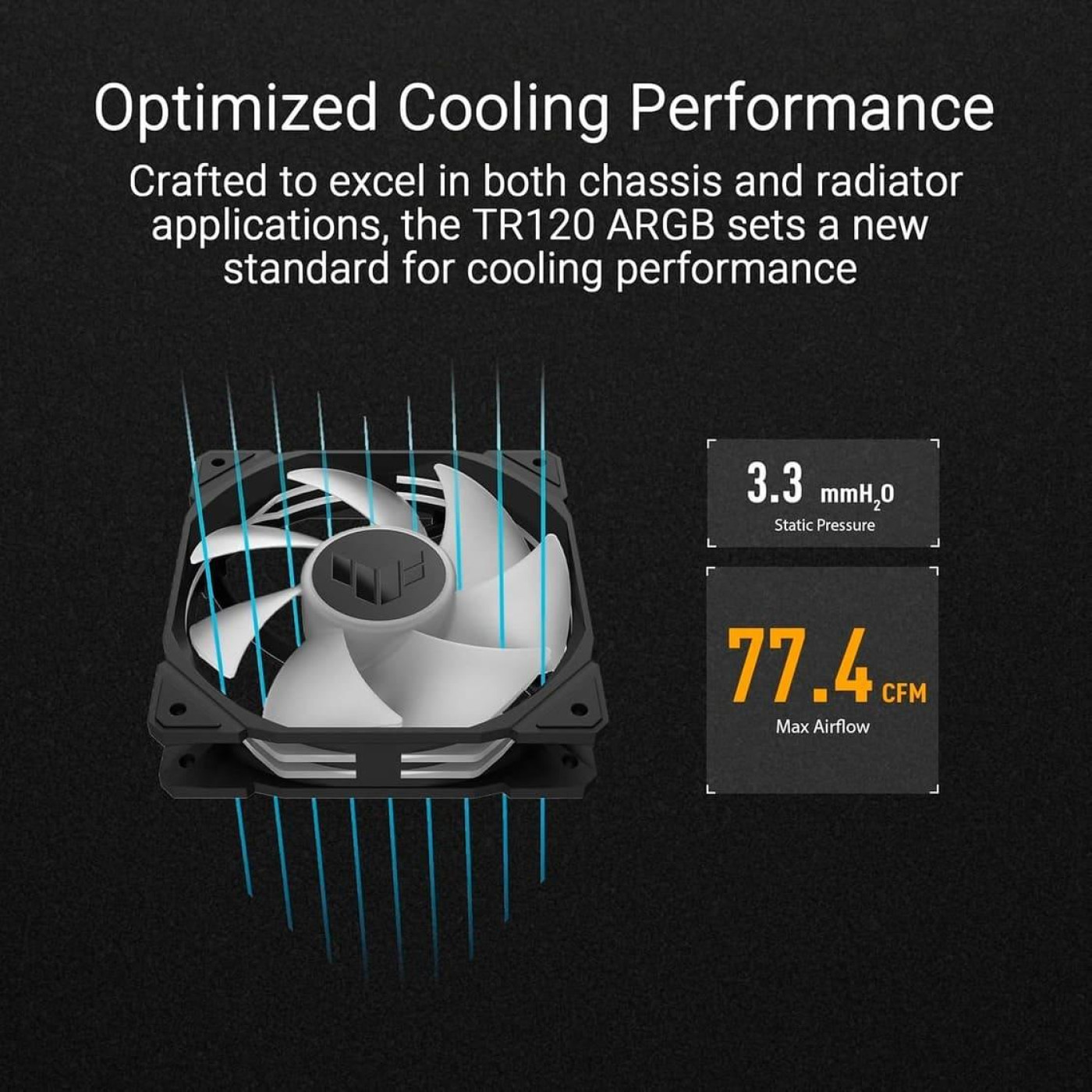 Вентилятор ASUS TUF Gaming 120мм TR120 ARGB Black (90DA0090-B09000)