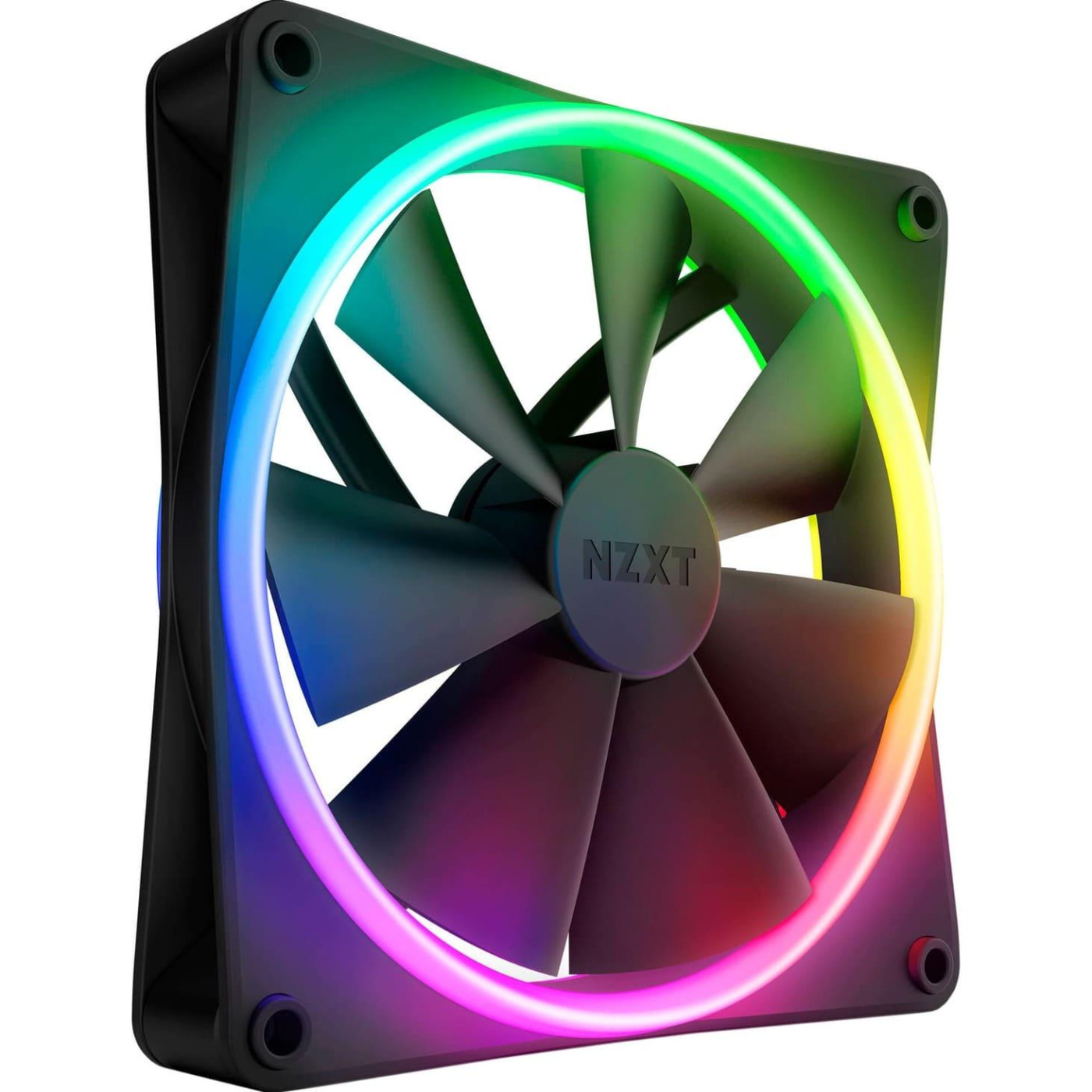 Вентилятор NZXT NZXT, F140RGB Duo - 140mm Dual-sided RGB Fan - Twin Pack (Black) (RF-D14DF-B1)