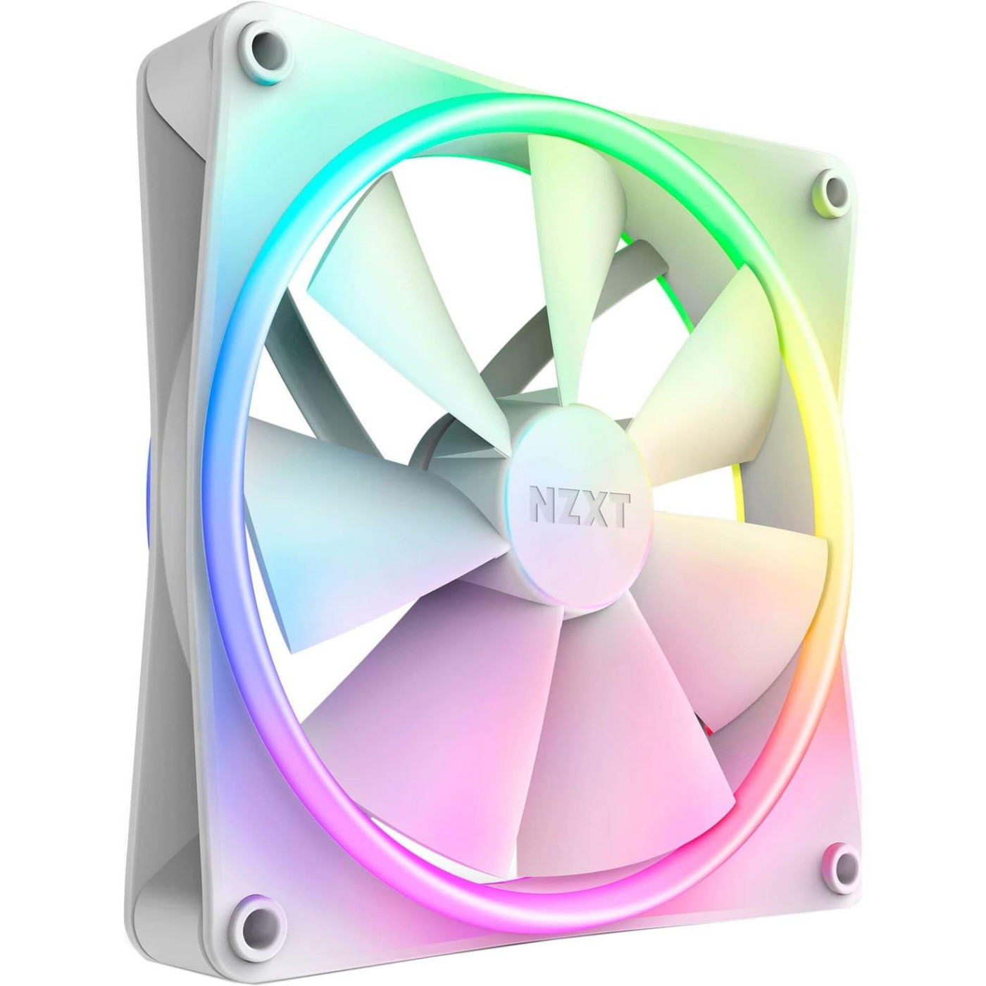 Вентилятор NZXT NZXT, F140RGB Duo - 140mm Dual-sided RGB Fan - Twin Pack (White) (RF-D14DF-W1)