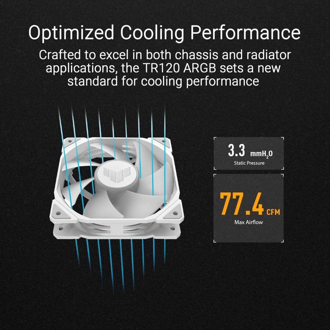 Вентилятор ASUS TUF Gaming TR120 ARGB Triple Pack White (90DA0093-B09020)