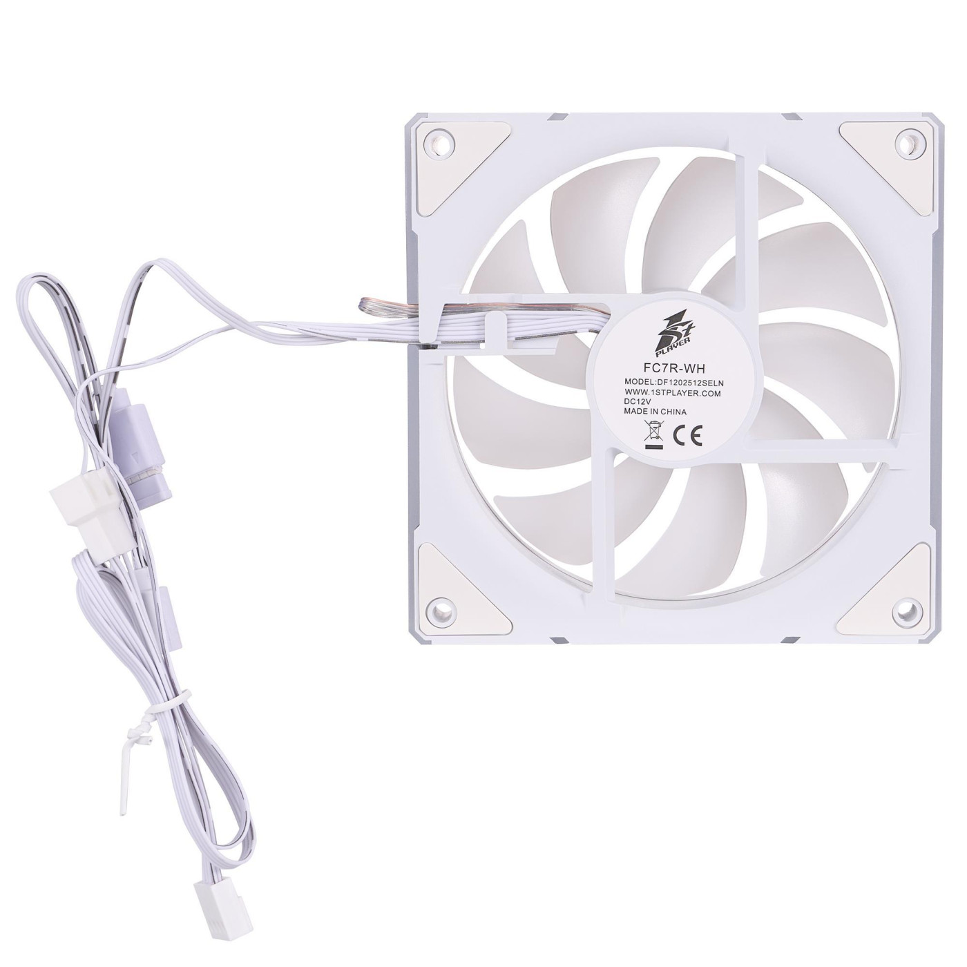 Вентилятор 1stPlayer FC7 White (FC7-WH-1IN1)