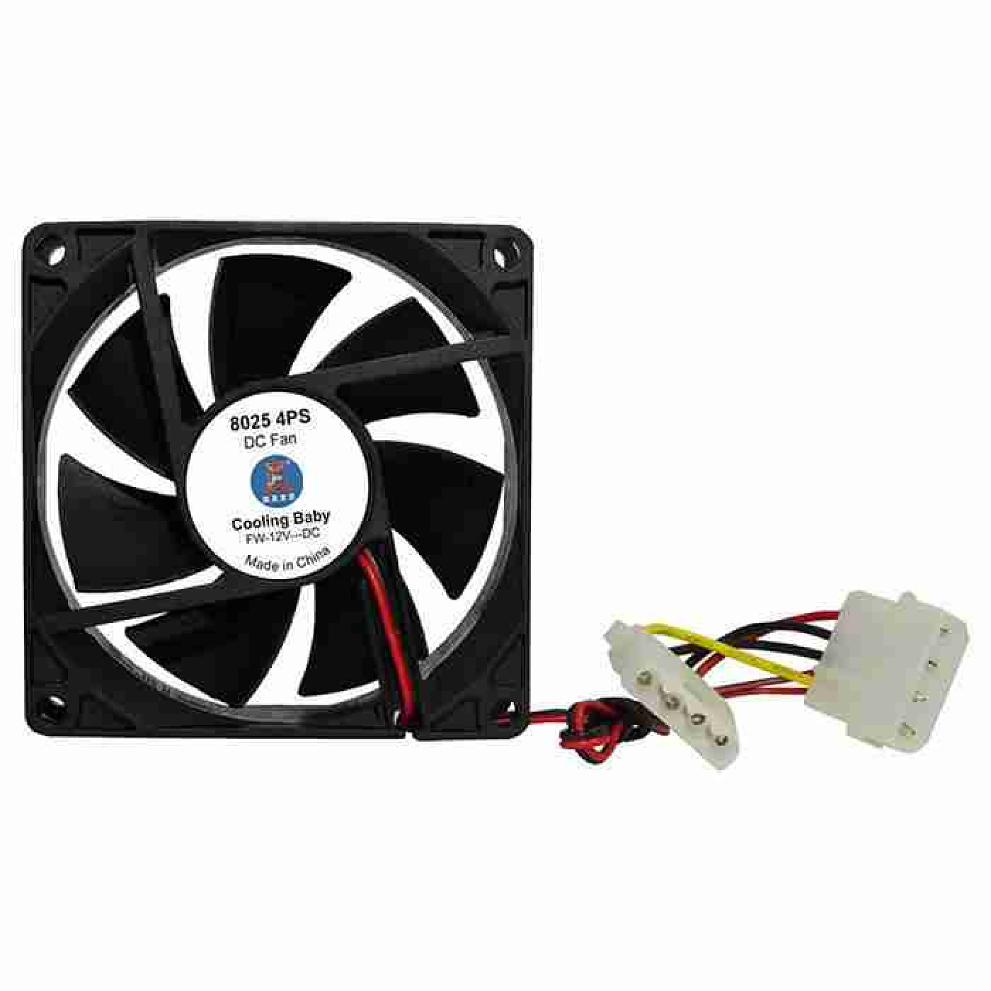 Вентилятор Cooling Baby 8025 4PS 80x80x25мм SB 12В 0,21А 24,3дБ, 2500 об/мин 4pin (8025 4PS)