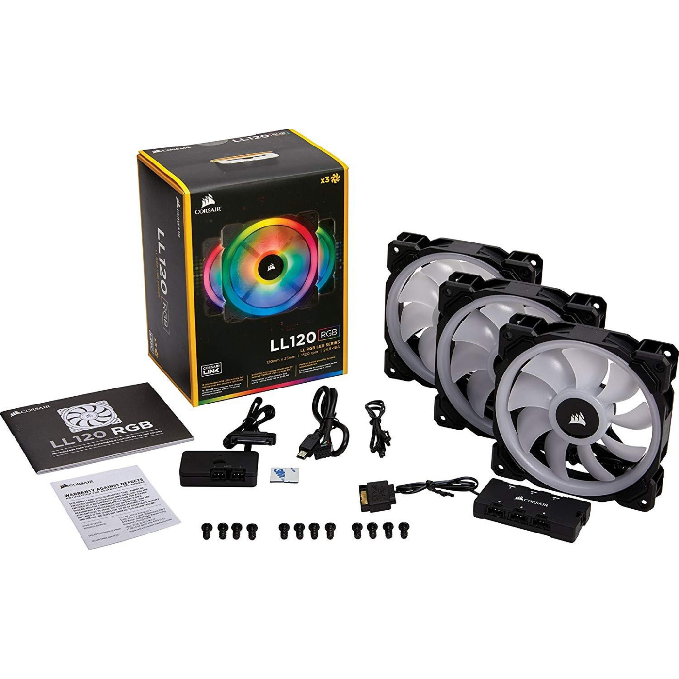 Вентилятор Corsair LL120 RGB 3 Fan Pack (CO-9050072-WW) Б/у