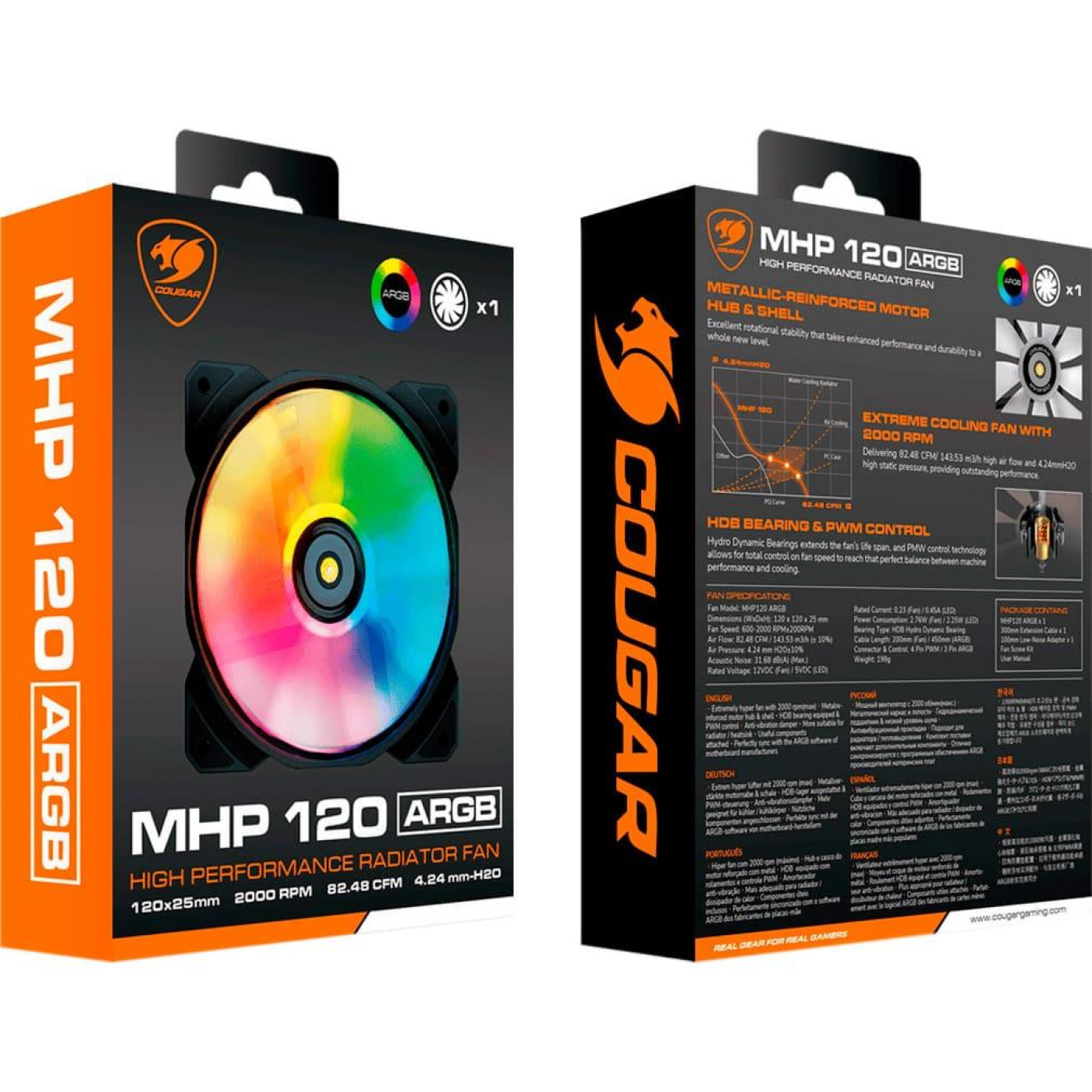Вентилятор Cougar MHP 120 ARGB (MHP 120 ARGB)