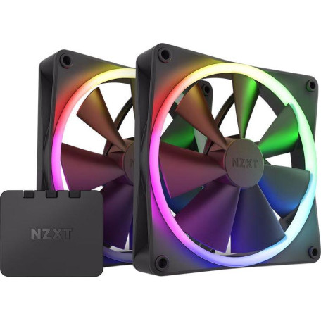 Комплект вентиляторів NZXT F140 RGB Twin Pack Black (RF-R14DF-B1)