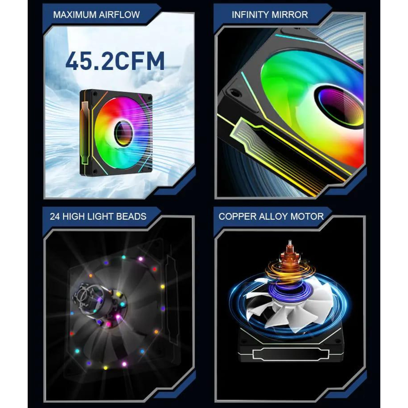 Вентилятор UPSIREN UF-1 PRISM 4 PRO WHITE (UF-1 PRISM 4 PRO WHITE)