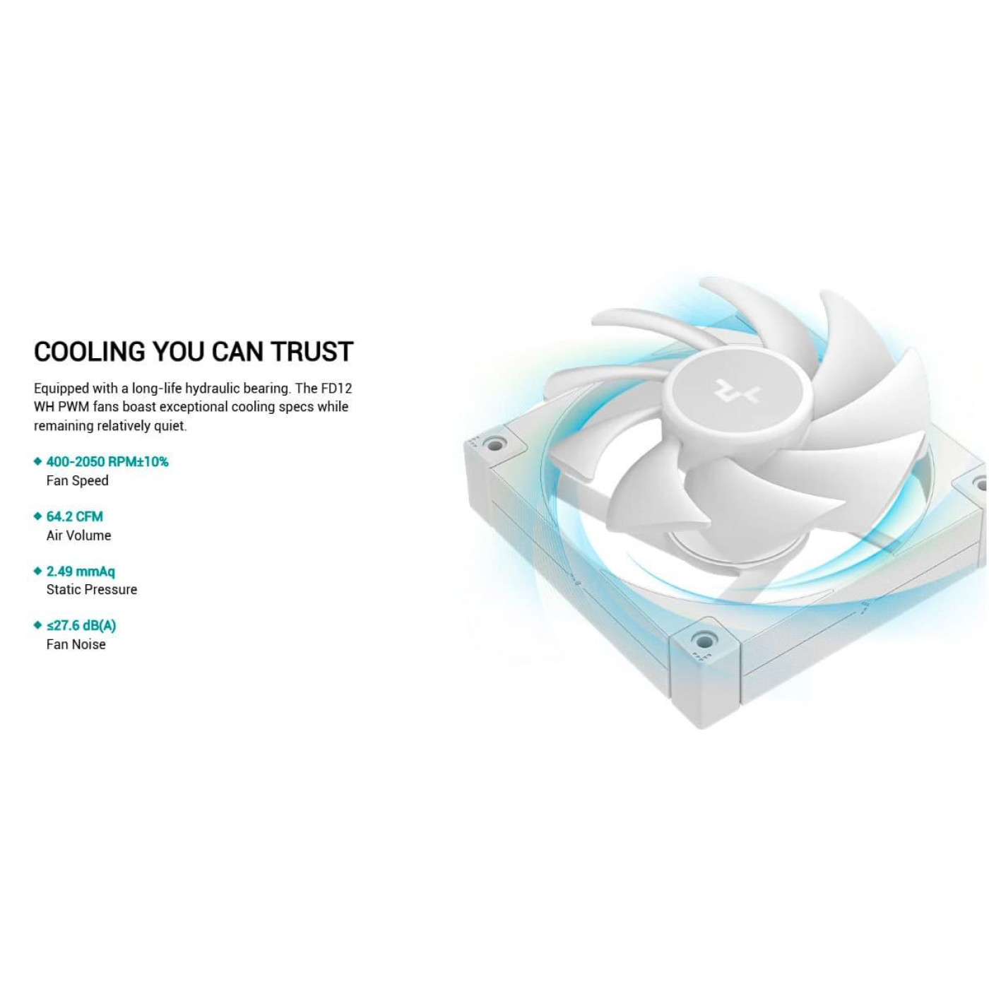 Вентилятор Deepcool FD12 WH (R-FD12-WHNPN1-G)