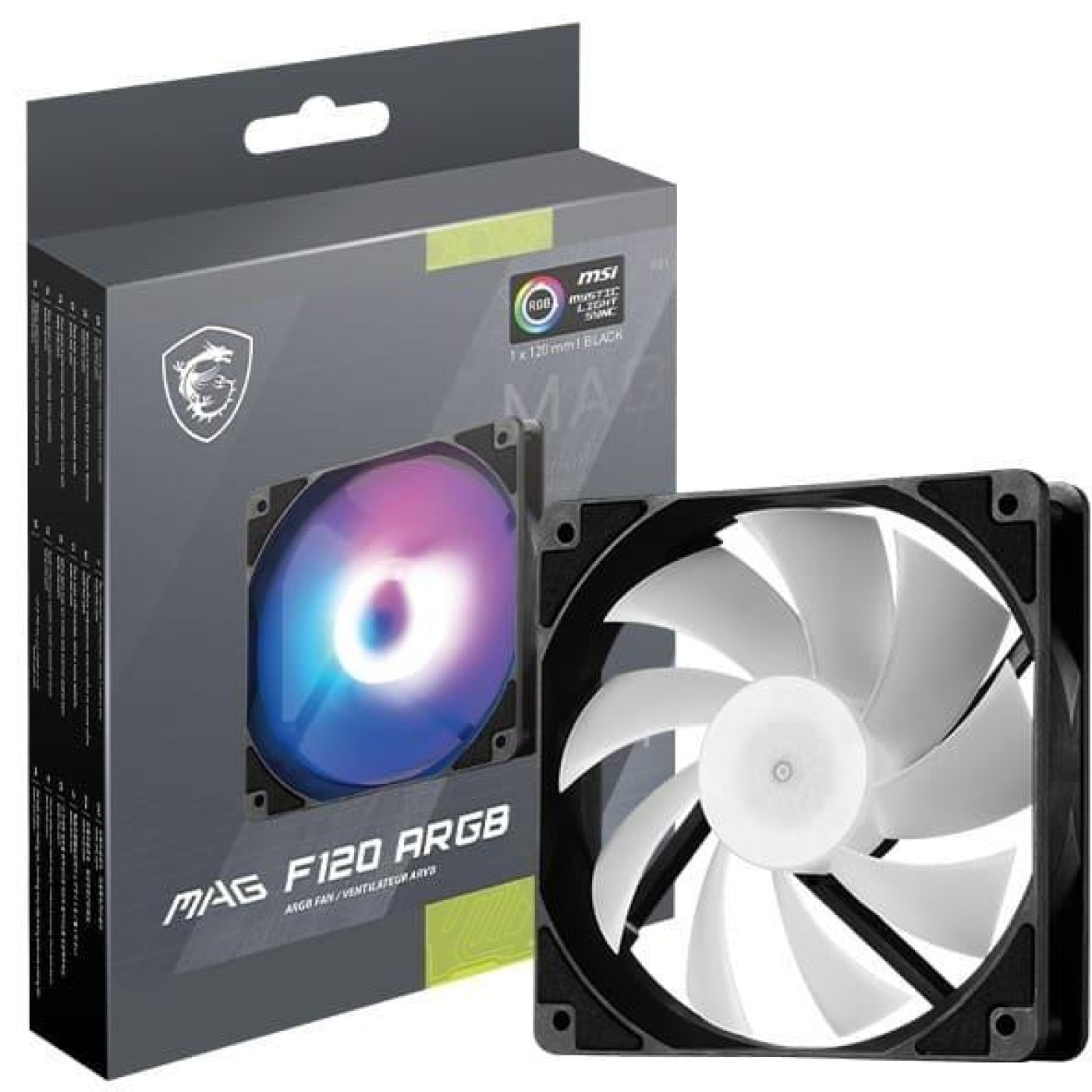 Вентилятор MSI MAG F120 ARGB 120MM Black (MAG F120 ARGB-1B)