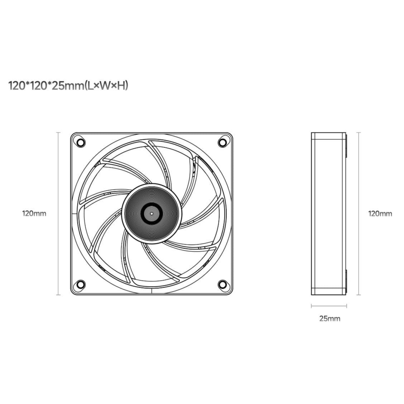 Комплект вентиляторів OCYPUS GAMMA F12 ELITE 120MM WH ARGB 3 IN 1 (GAMMA-F12-WH3AM00E-GL)