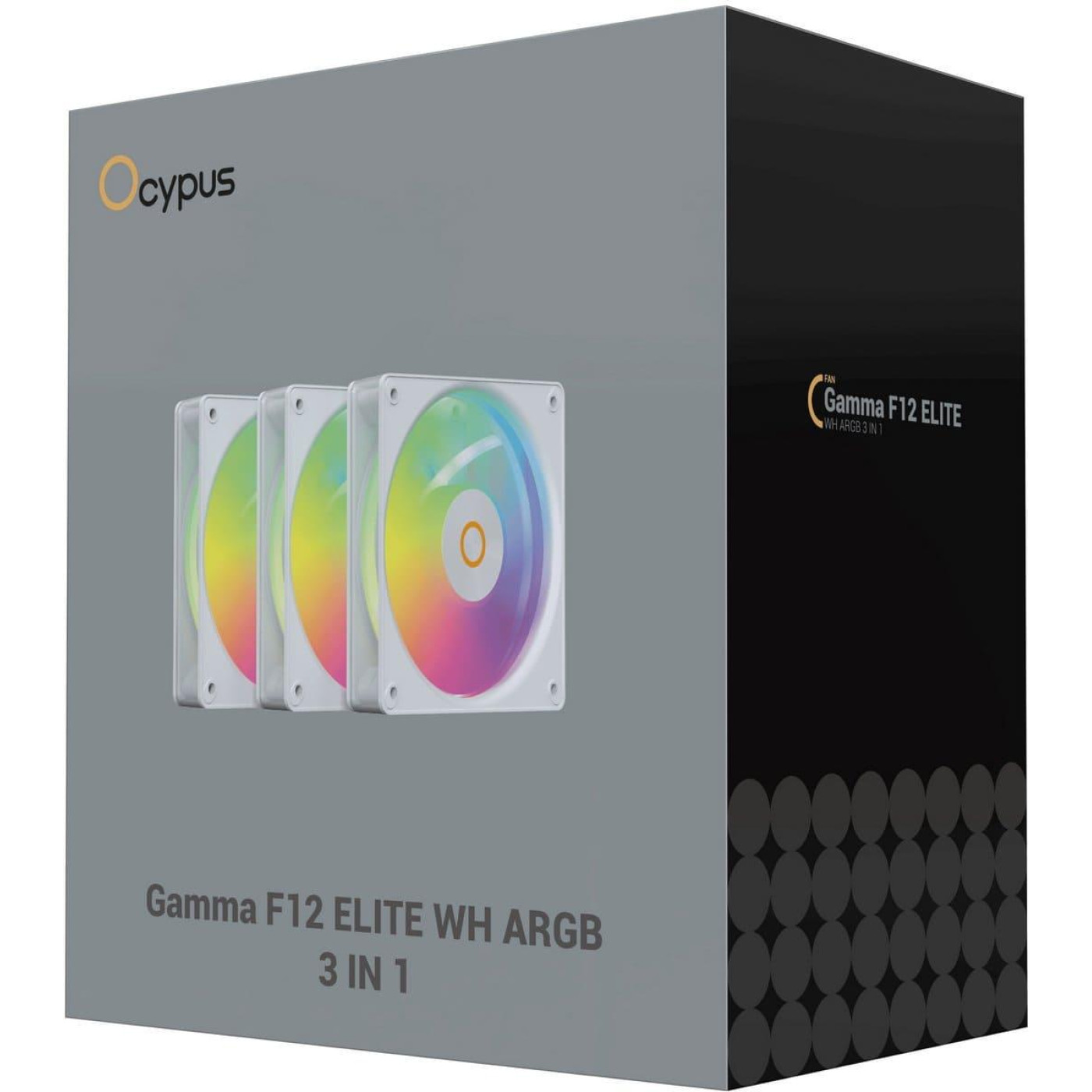Комплект вентиляторів OCYPUS GAMMA F12 ELITE 120MM WH ARGB 3 IN 1 (GAMMA-F12-WH3AM00E-GL)