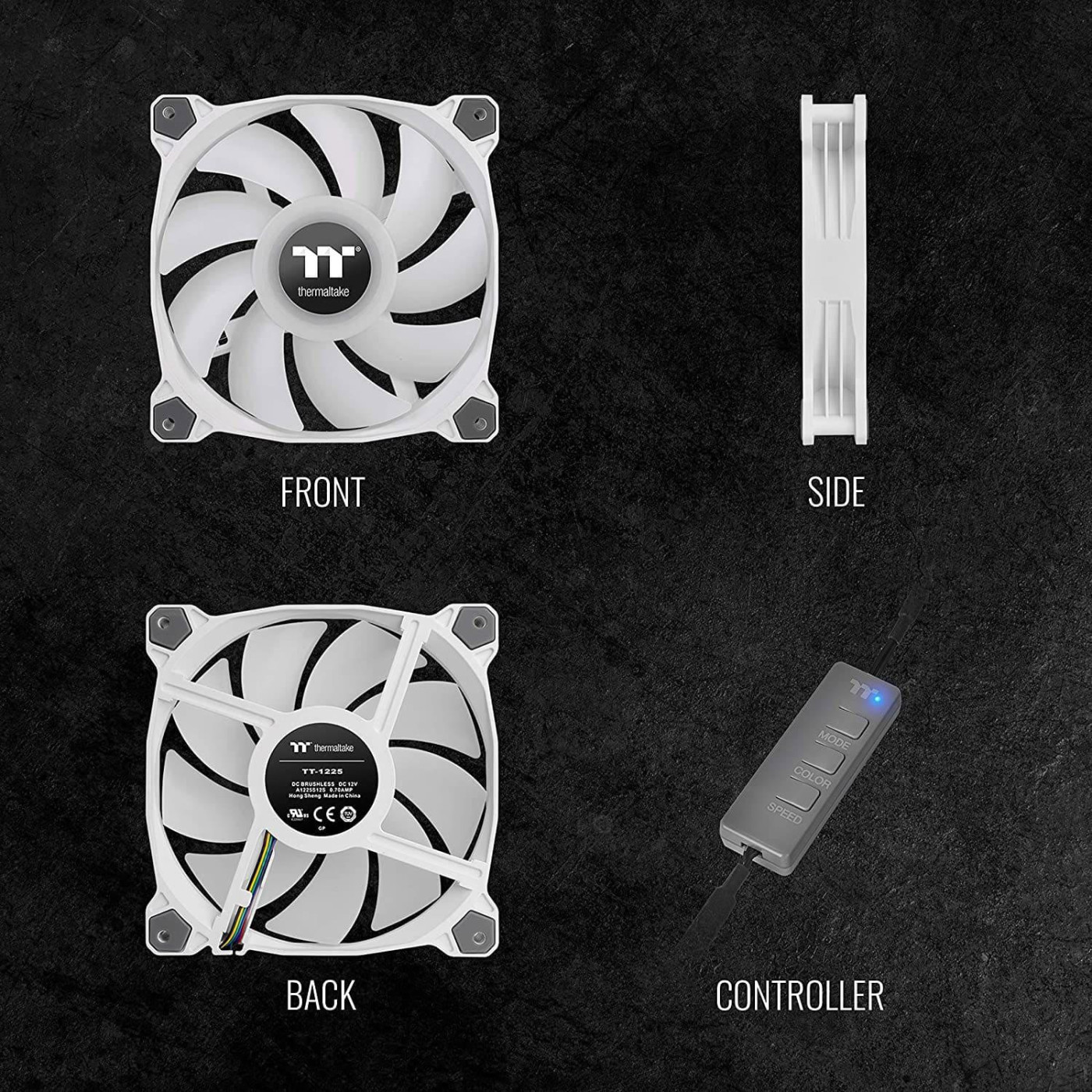 Вентилятор Thermaltake Pure Duo 12 ARGB Sync Radiator Fan 2-Fan Pack White (CL-F097-PL12SW-A)