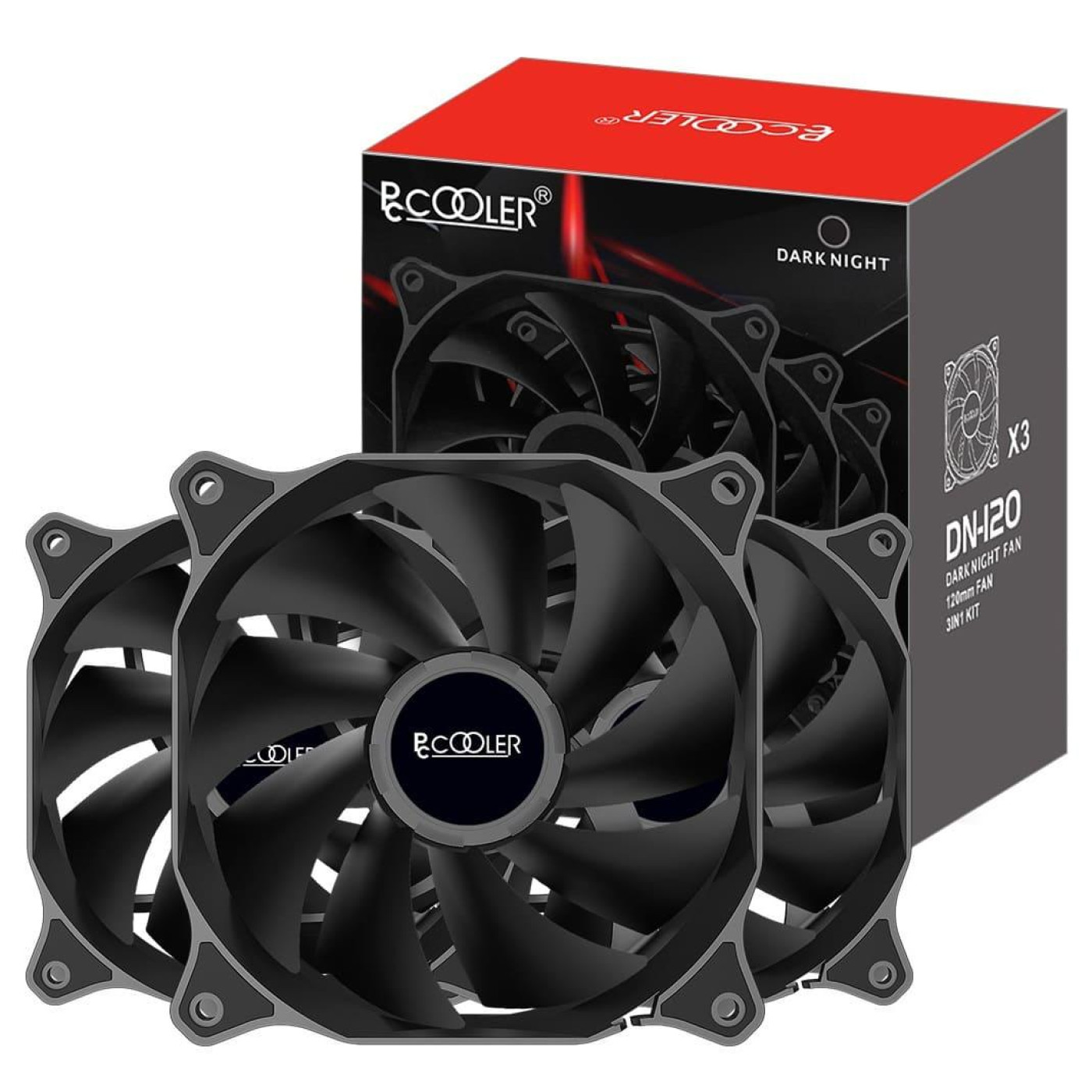 Вентилятор PcCooler DN 120 BK 3in1, чорний (DN 120 BK 3in1)