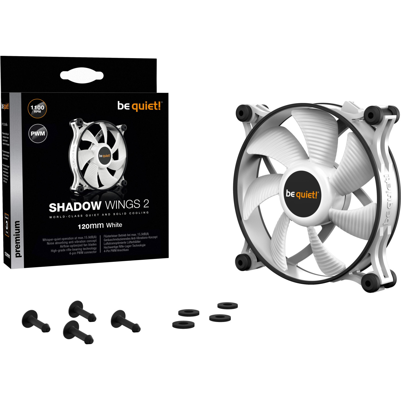 Вентилятор Be quiet! Shadow Wings 2 120mm White PWM (BL089)