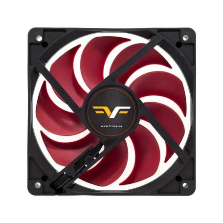 Вентилятор Frime 120 мм, 120x120x25мм 4Pin+Molex 2000rpm FD Bearing Black/Red (FRF120HB20PWM)