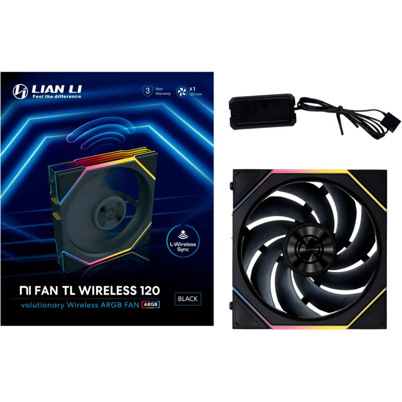 Вентилятор LIAN LI Uni Fan TL WIRELESS 120-1 Black (G99.12TL1W1B.00)