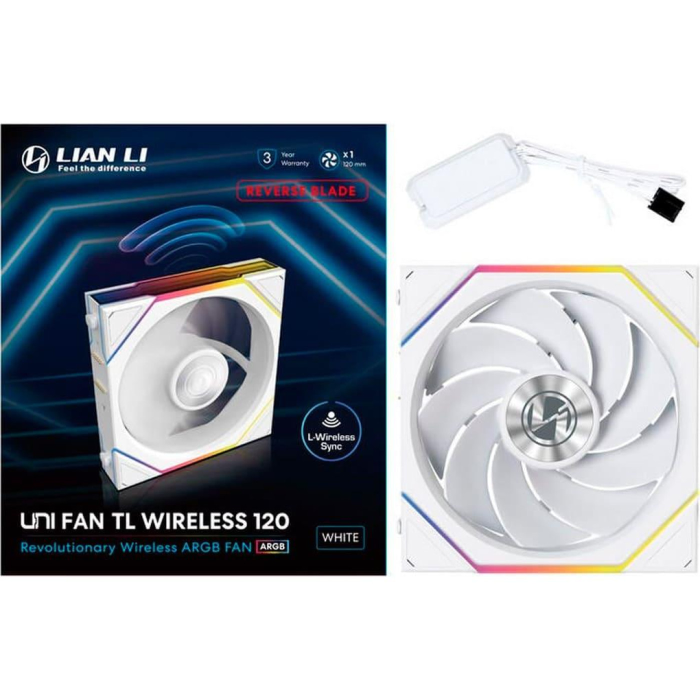 Вентилятор LIAN LI Uni Fan TL WIRELESS Reverse 120-1 White (G99.12RTL1W1W.00)