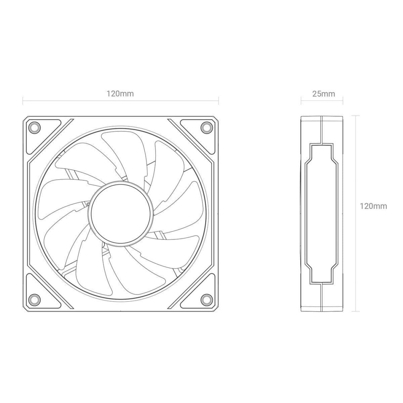 Вентилятор OCYPUS GAMMA F12 BLADE BK 120MM ARGB REVERSE BLADE (GAMMA-F12-BK1AM01X-GL)