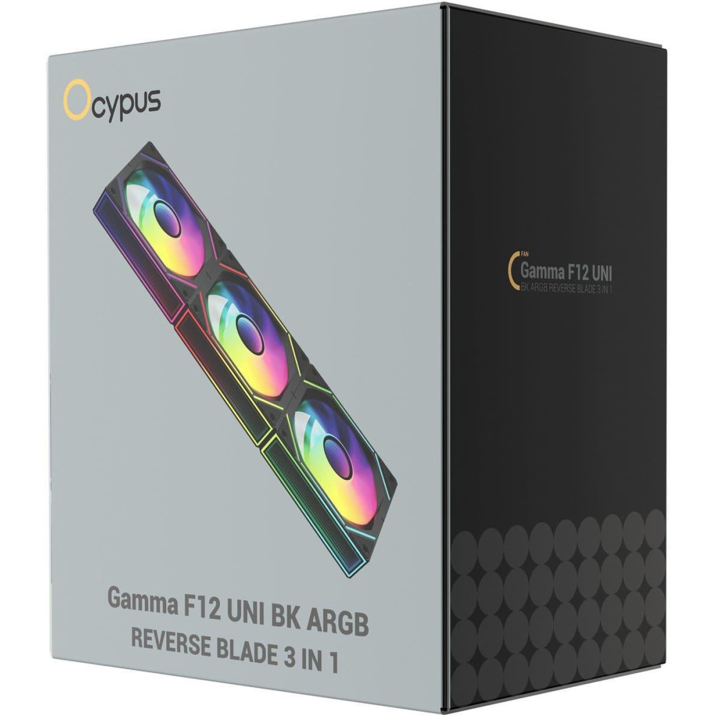 Комплект вентиляторов OCYPUS GAMMA F12 UNI BK ARGB REVERSE BLADE 3 IN 1 