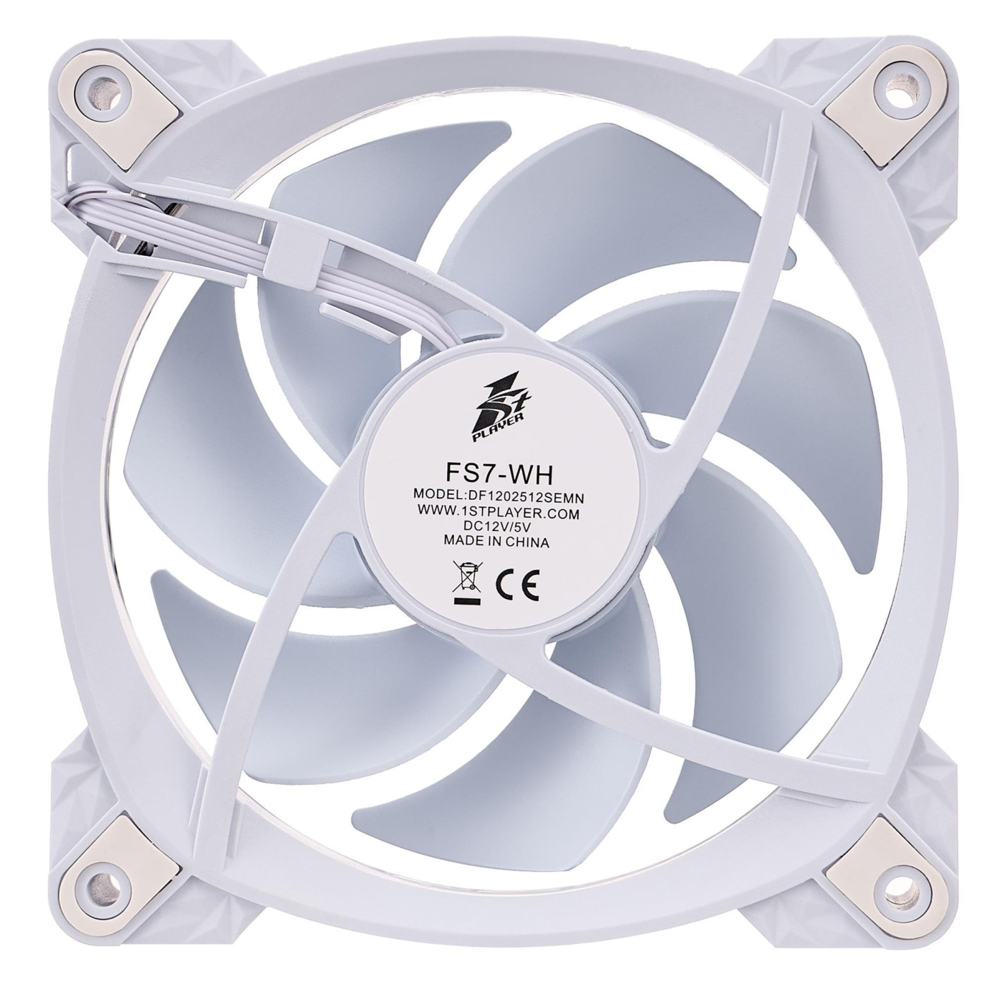 Вентилятор 1stPlayer FS7 White (FS7-WH-1IN1)
