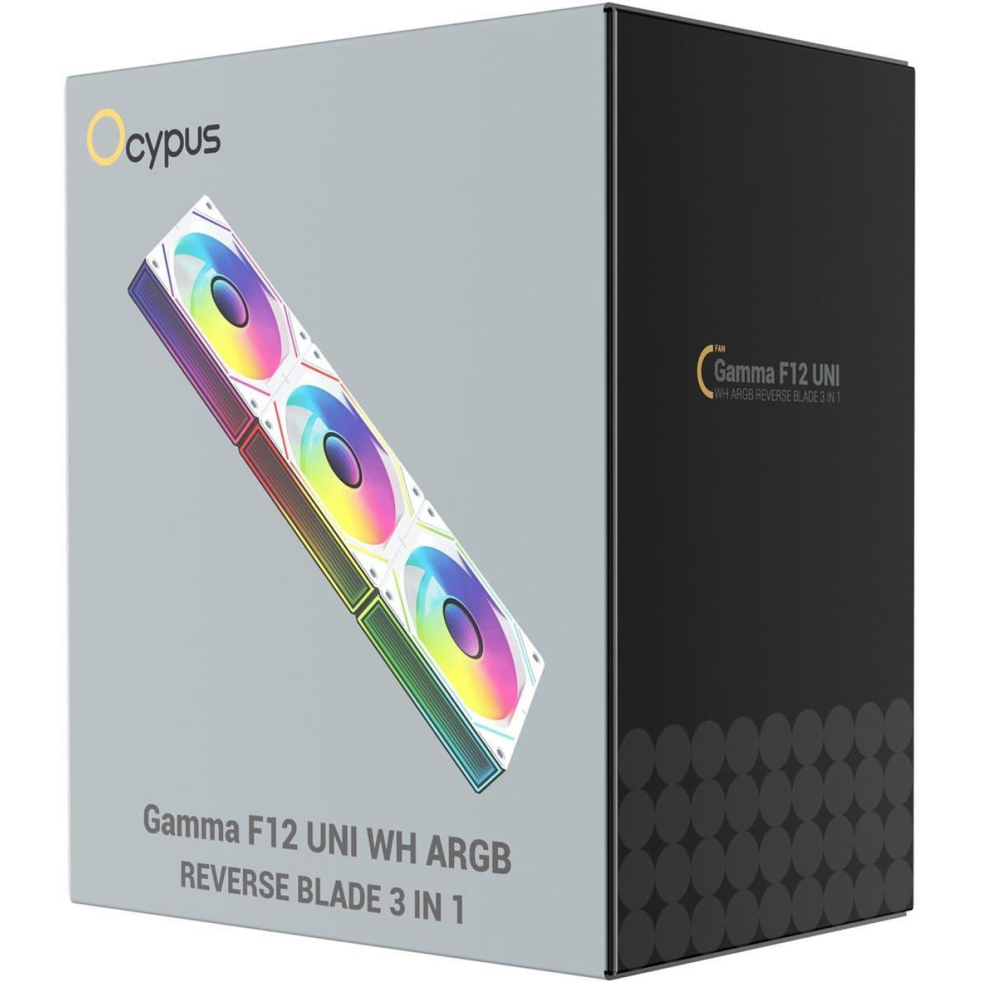 Комплект вентиляторів OCYPUS GAMMA F12 UNI WH ARGB REVERSE BLADE 3 IN 1