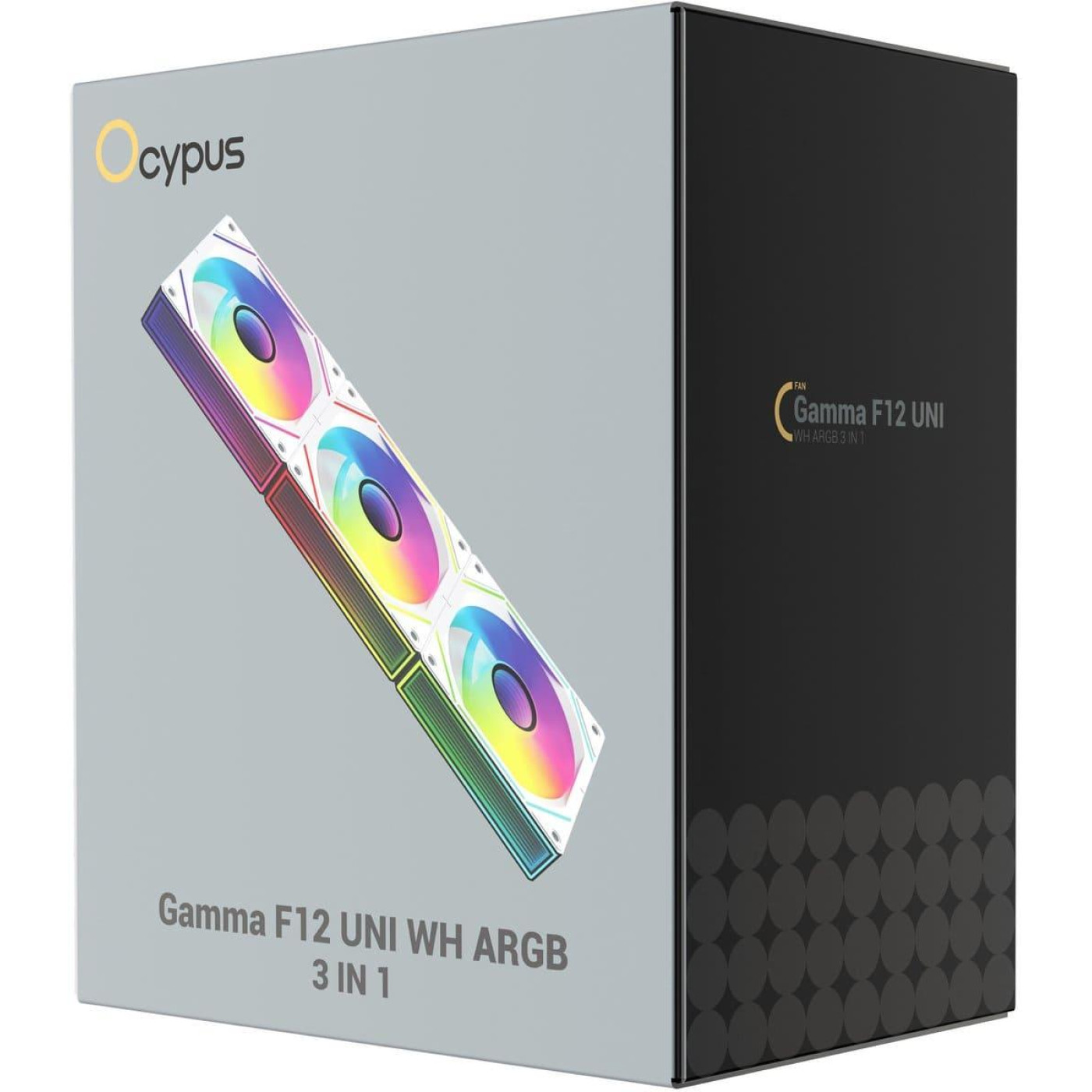 Комплект вентиляторів Ocypus GAMMA F12 UNI WH ARGB 3 IN 1 (GAMMA-F12-WH3AM00U-GL)