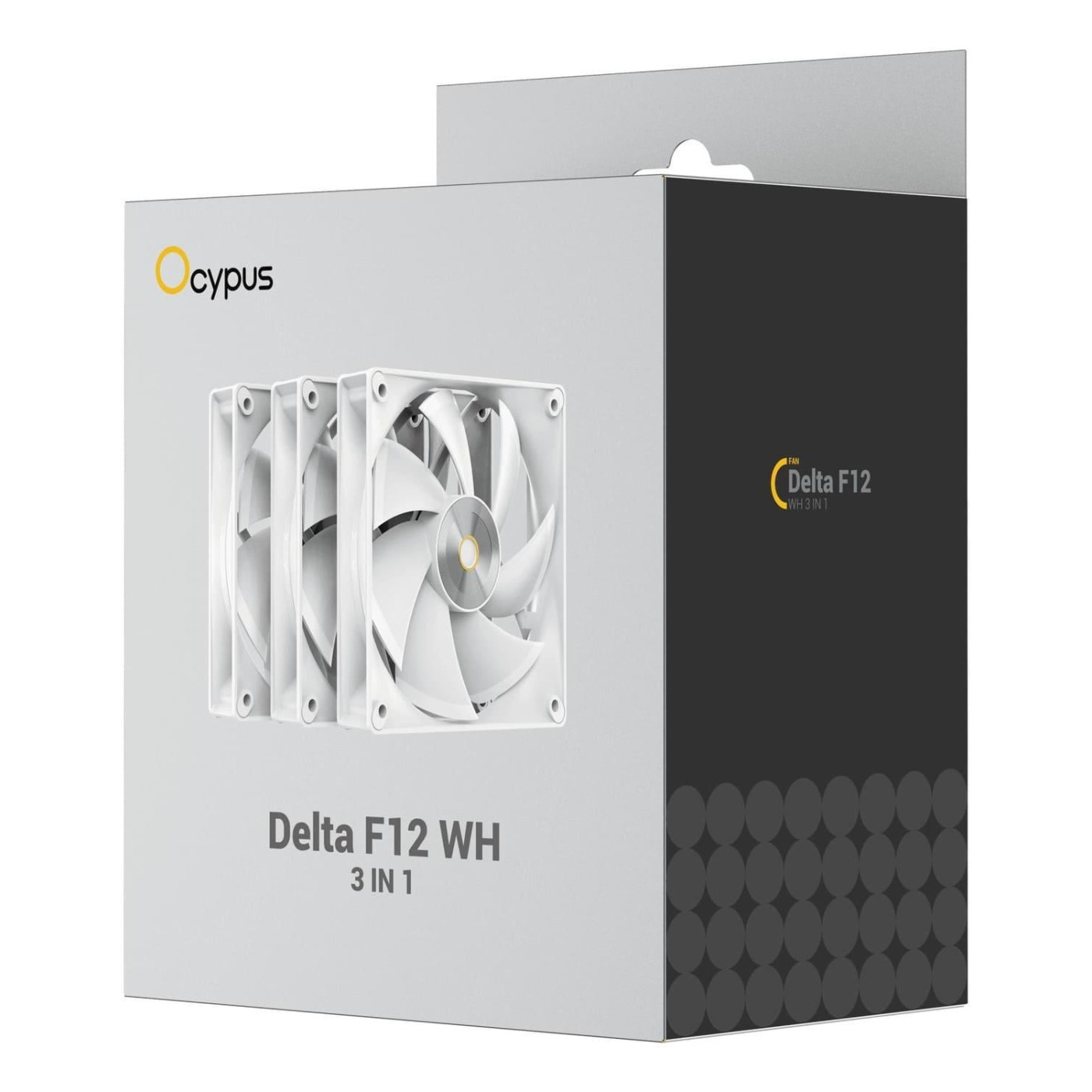 Комплект вентиляторів Ocypus DELTA F12 3in1 White (DELTA-F12-WH3NM00X-GL) 